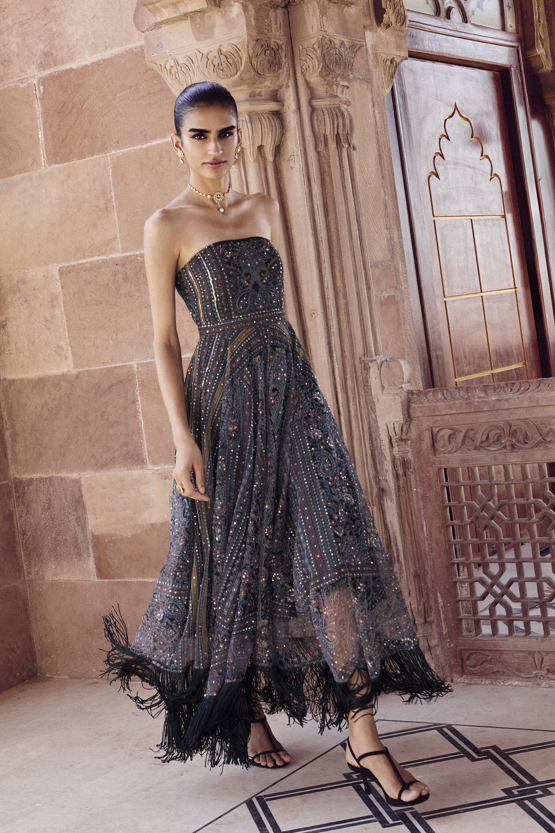 Nameera Dress - Black, Black, image 3