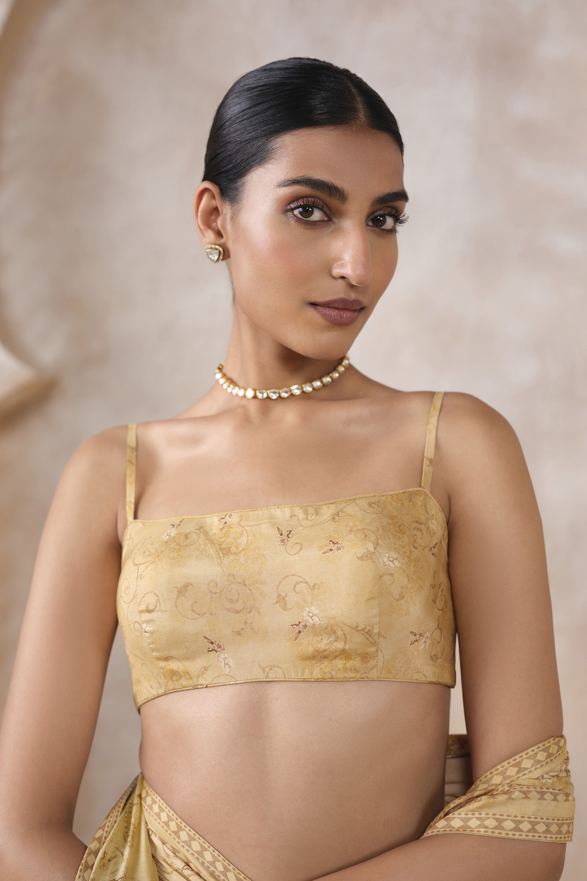 Elyse Saree - Yellow, Yellow, image 6