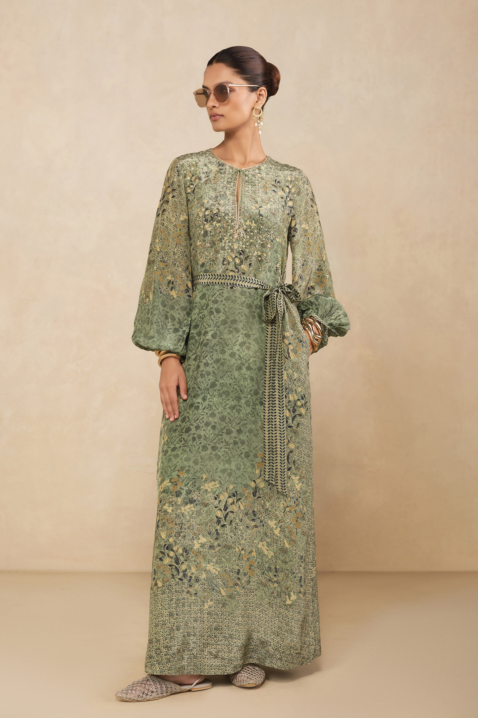 Numa Mul Kaftan - Sage, Sage, image 1