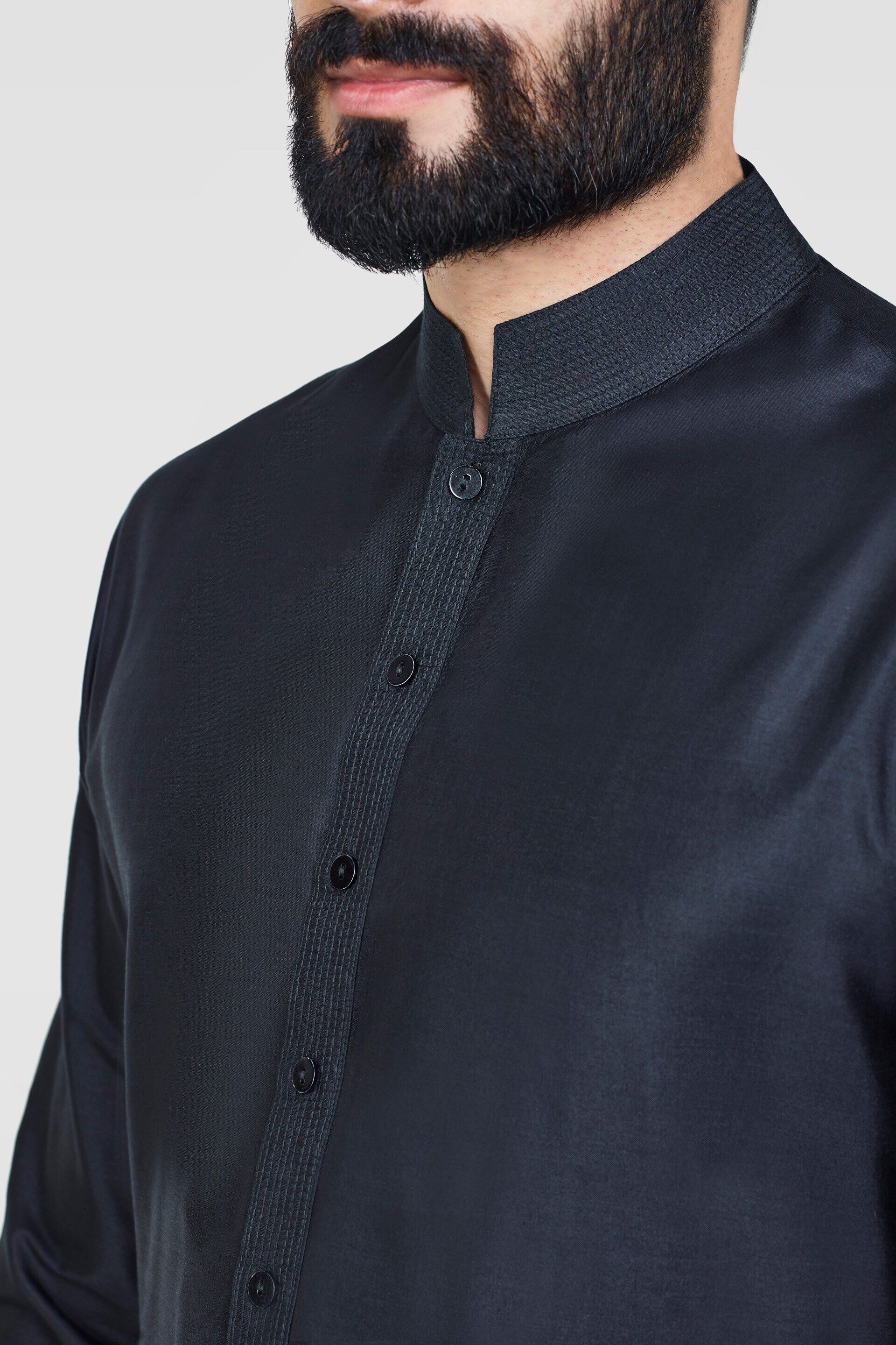 Premvat Kurta- Black, Black, image 3