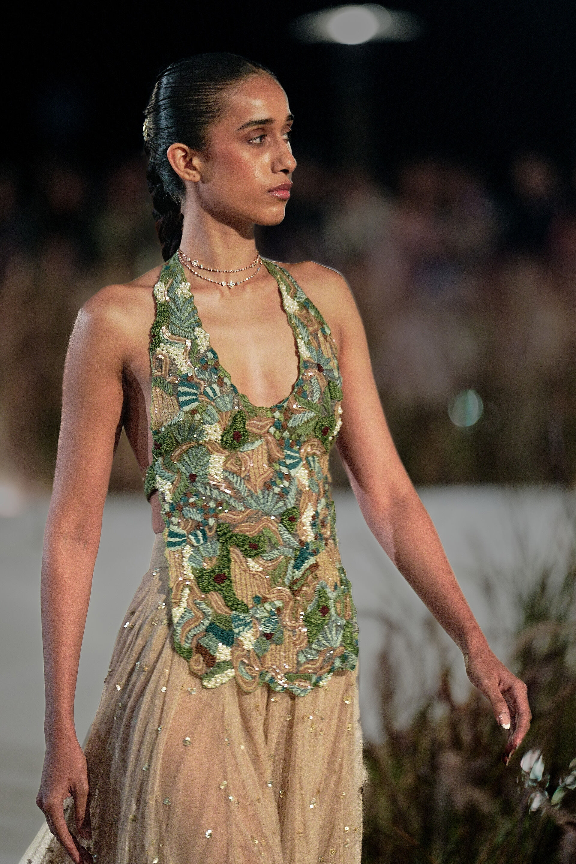 Avaris Embroidered Skirt Set - Beige, Beige, image 2