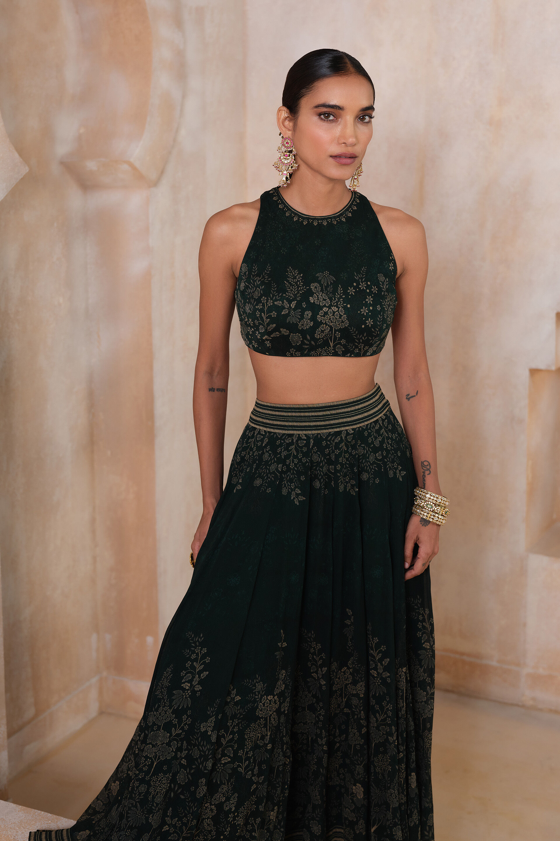 Noorayn Skirt Set - Green, Green, image 5