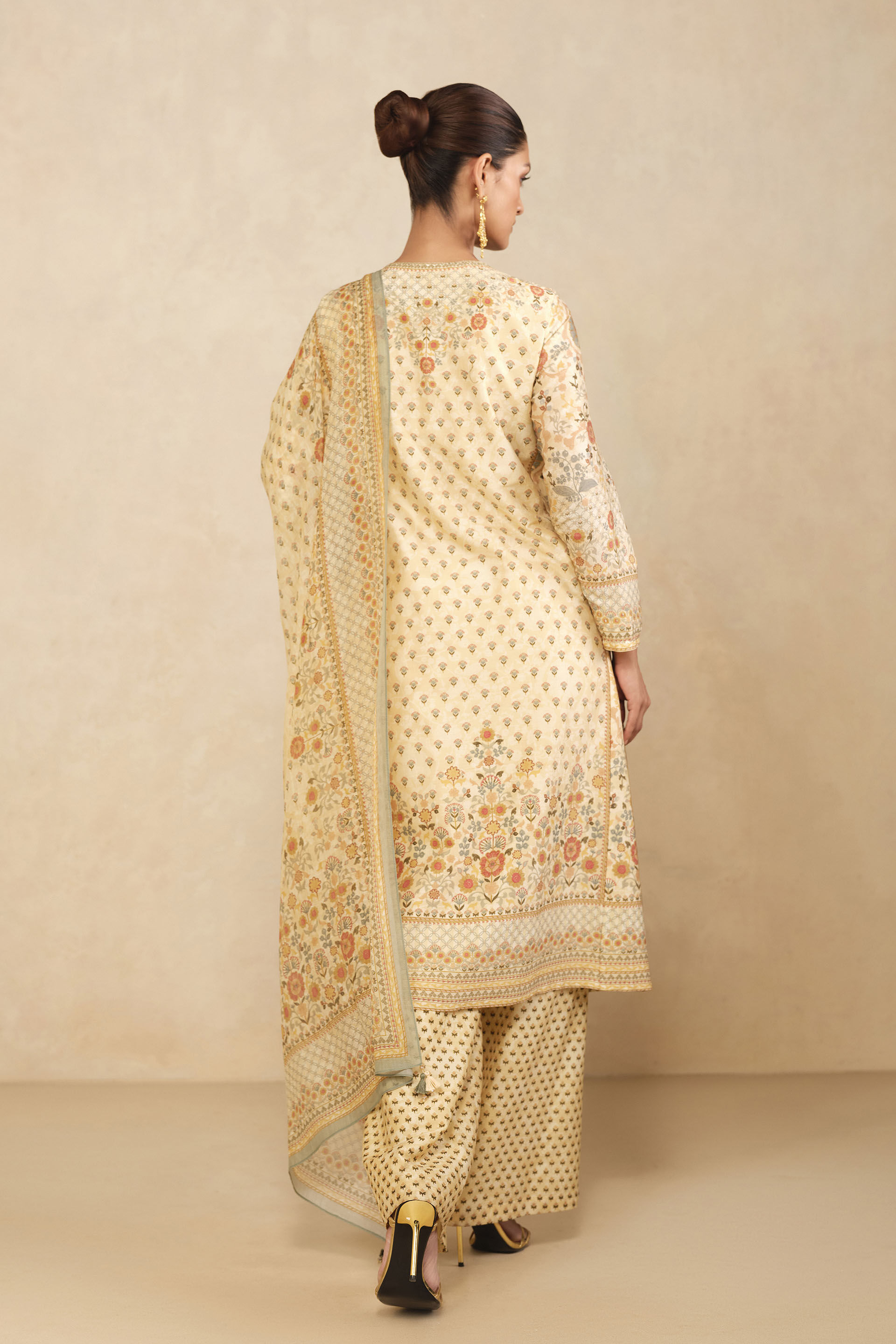 Misbah Kurta Set - Yellow