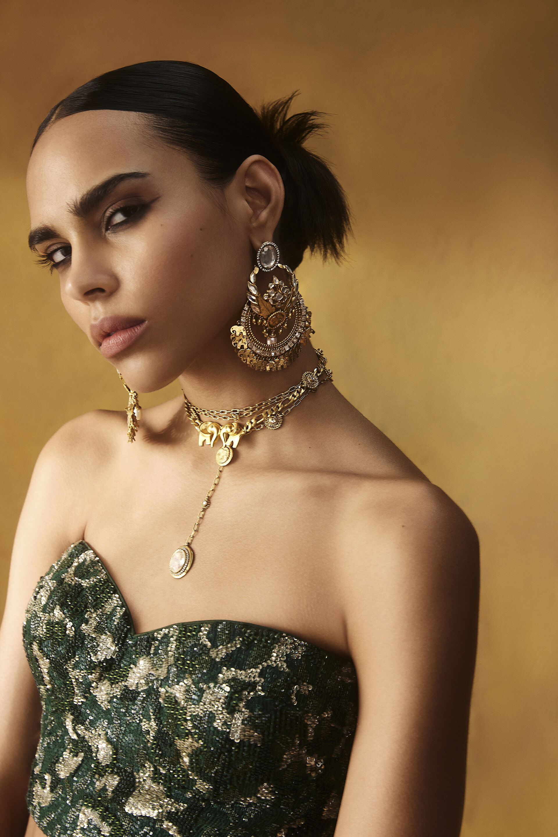 A Symphony Of Birds Chandbali Earrings