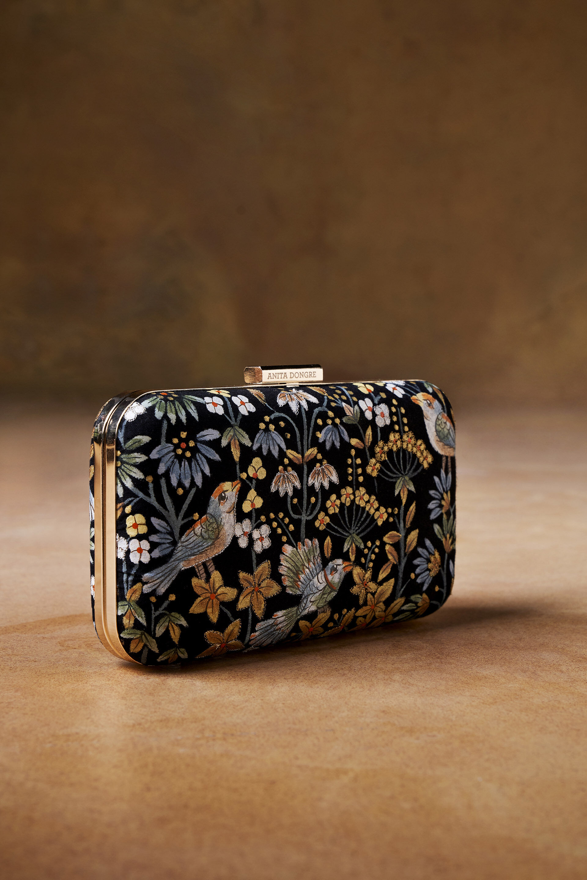 Pichhwai Clutch - Nightingale Black, Black, image 3