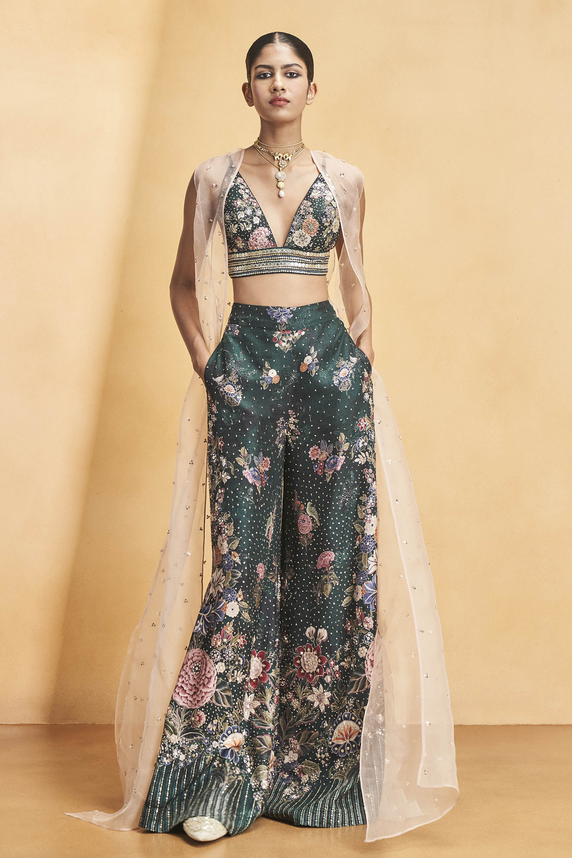 Gleam Of The Forest Silk Cape - Blush, Blush, image 1