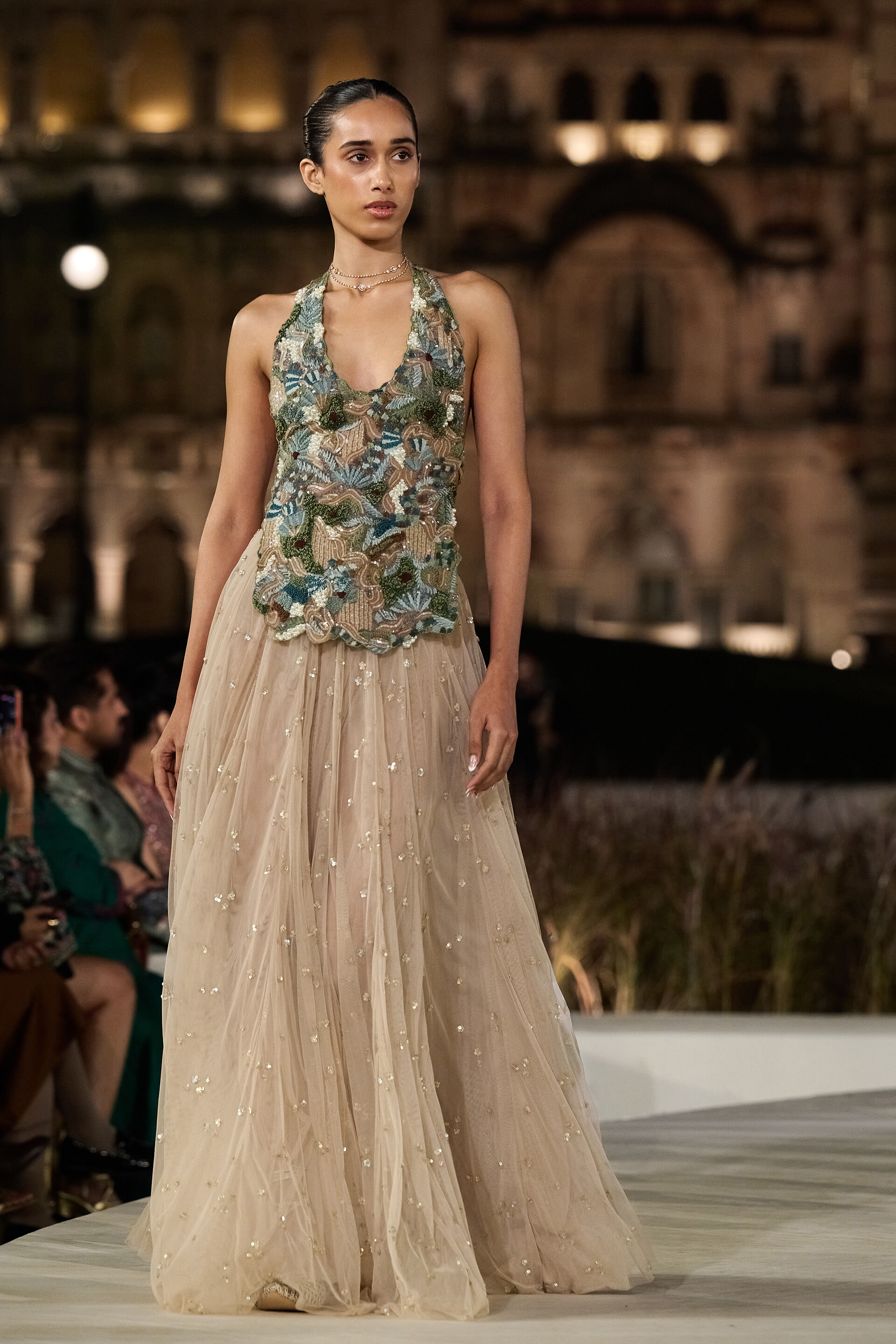 Avaris Embroidered Skirt Set - Beige, Beige, image 1