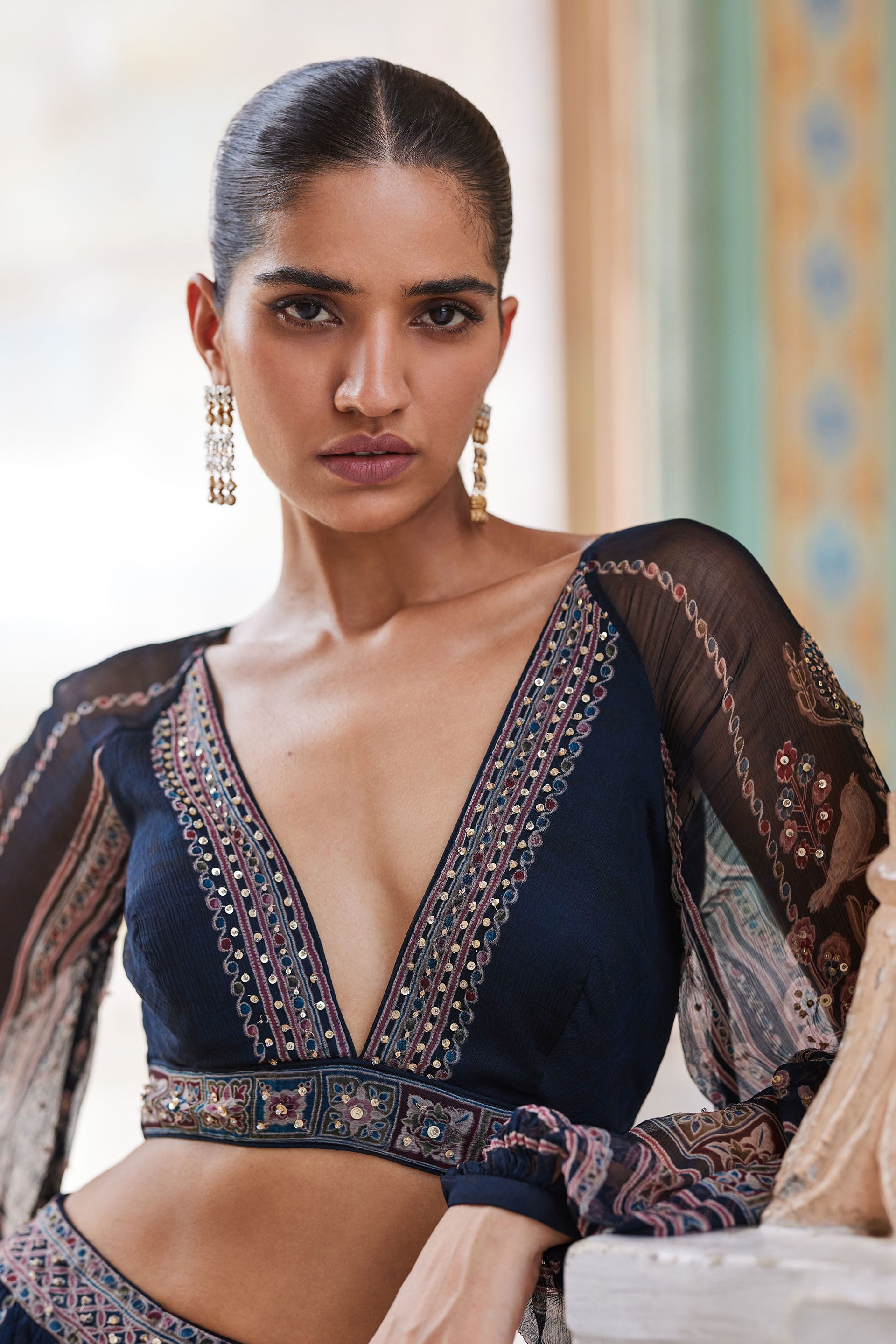 Aizah Skirt Set - Blue, Blue, image 8