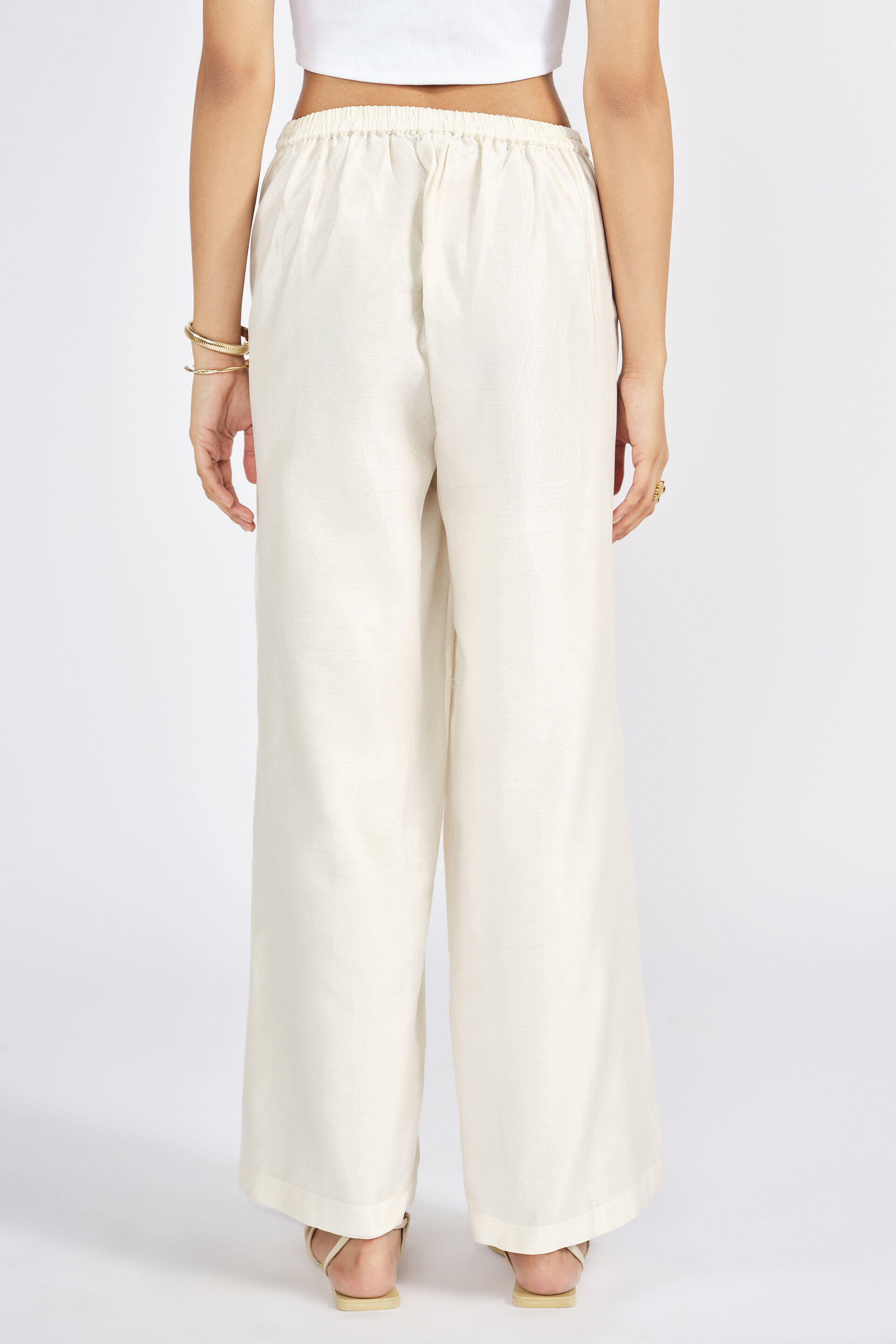 Serene Silk Pants - Ivory, Ivory, image 5
