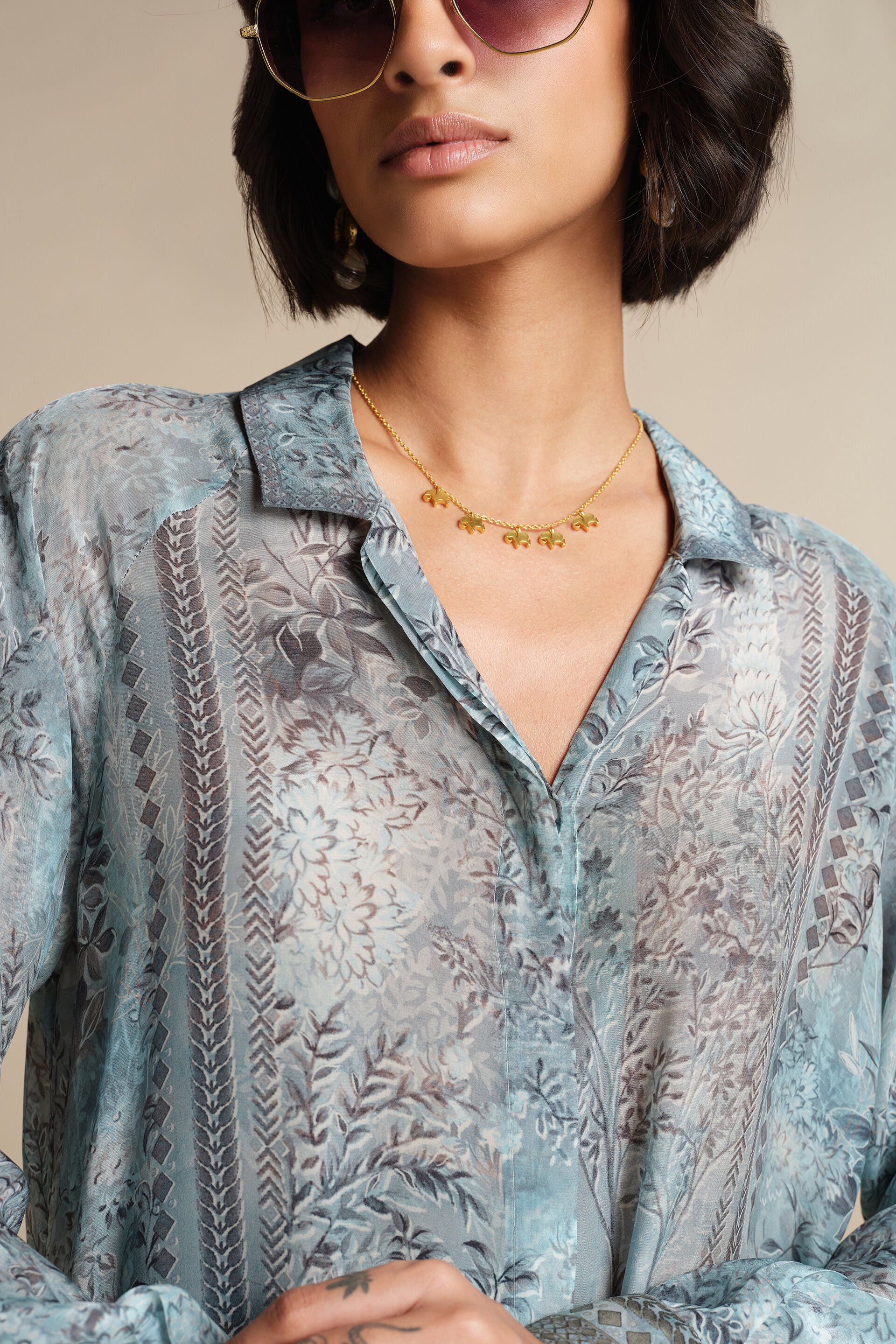 Irmak Kurta Set - Powder Blue, Powder Blue, image 6