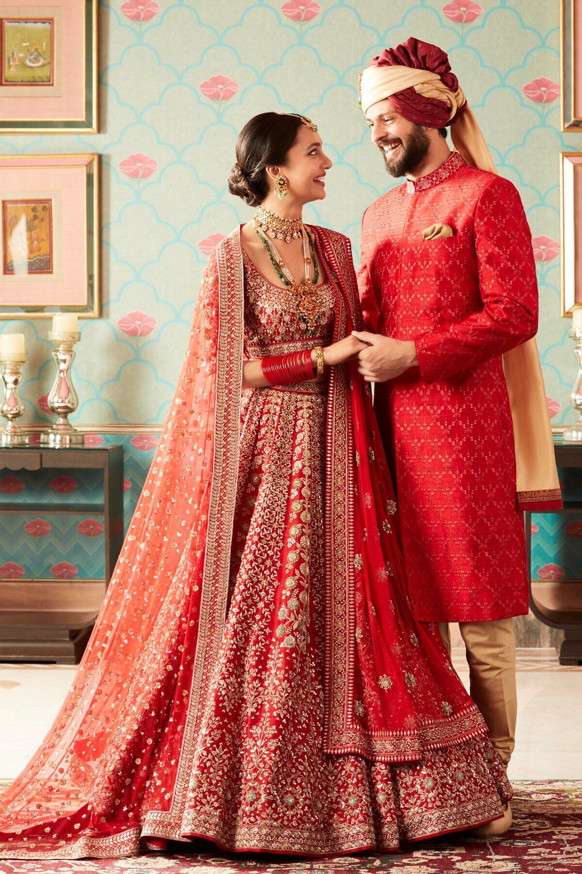 Eka Lehenga, Red, image 1