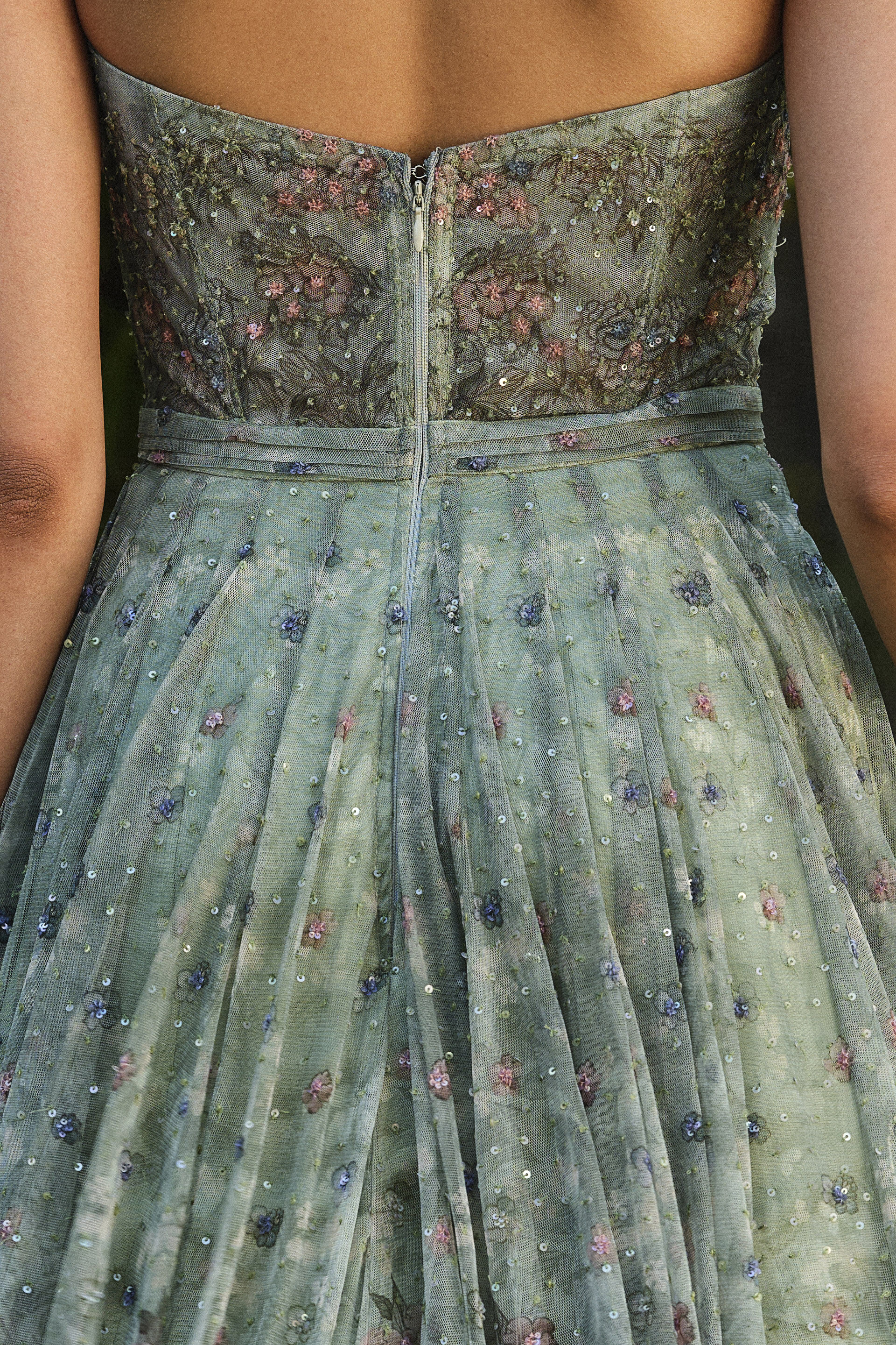 Aylsa Embroidered Dress - Sage, Sage, image 5