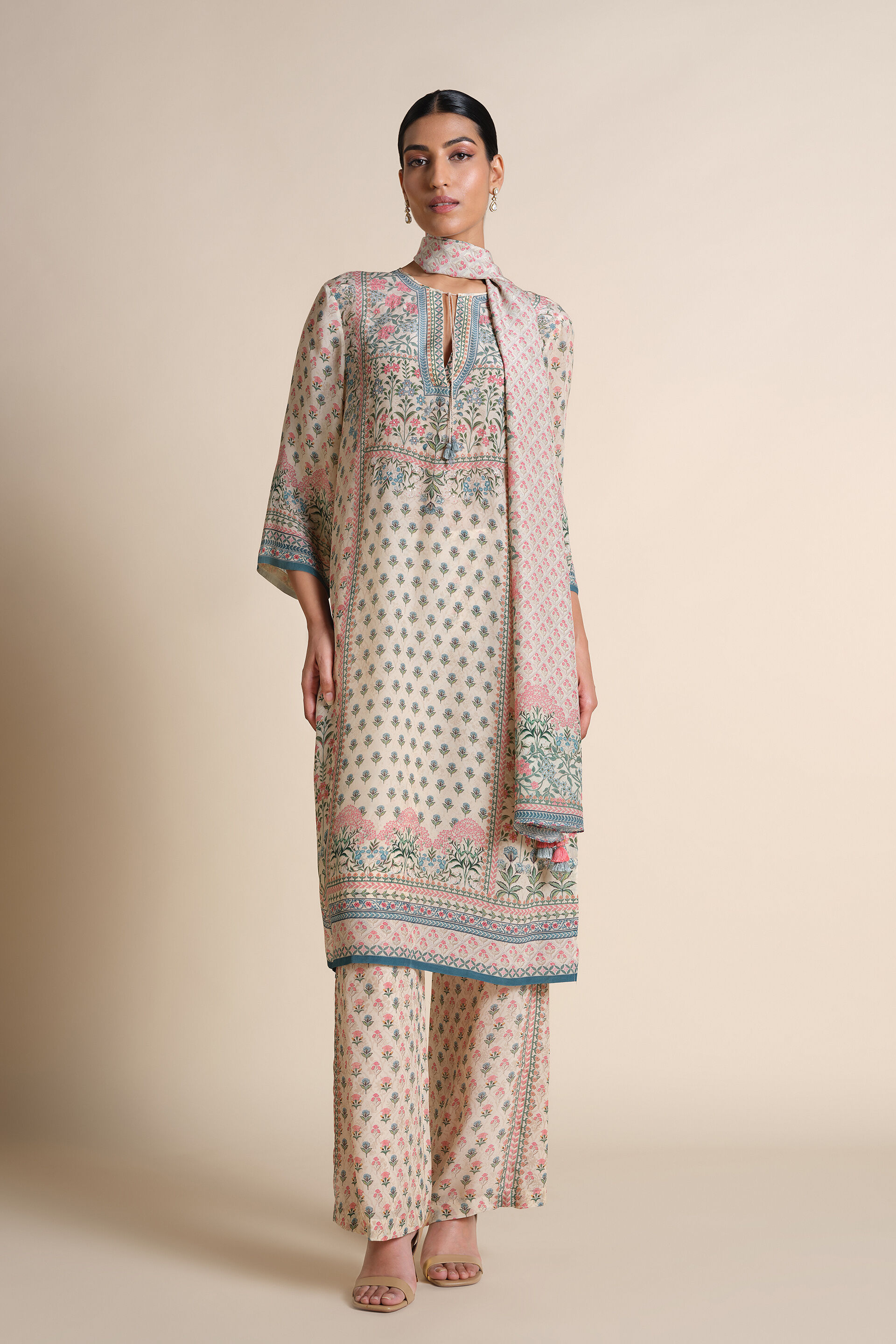 Indivarini Kurta Set - Cream, Cream, image 5