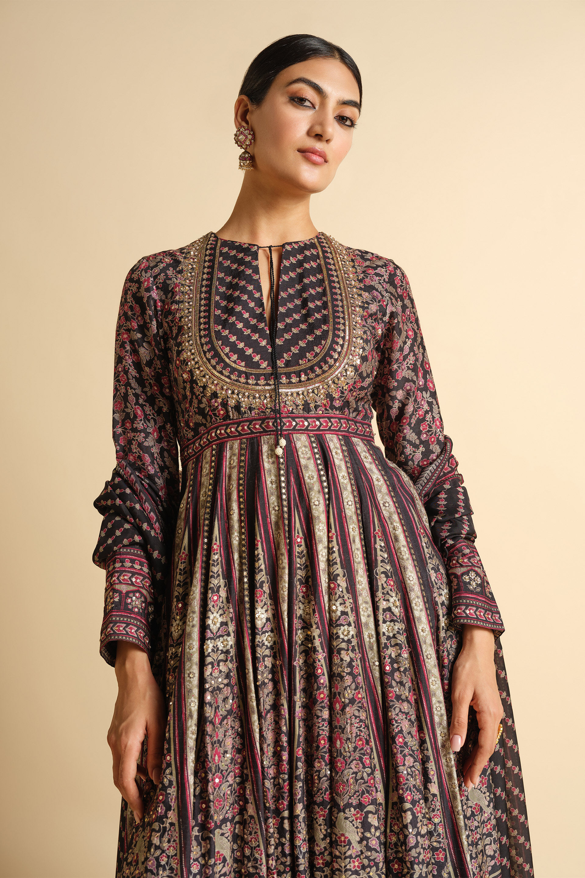 Maurima Anarkali Set - Black, Black, image 4