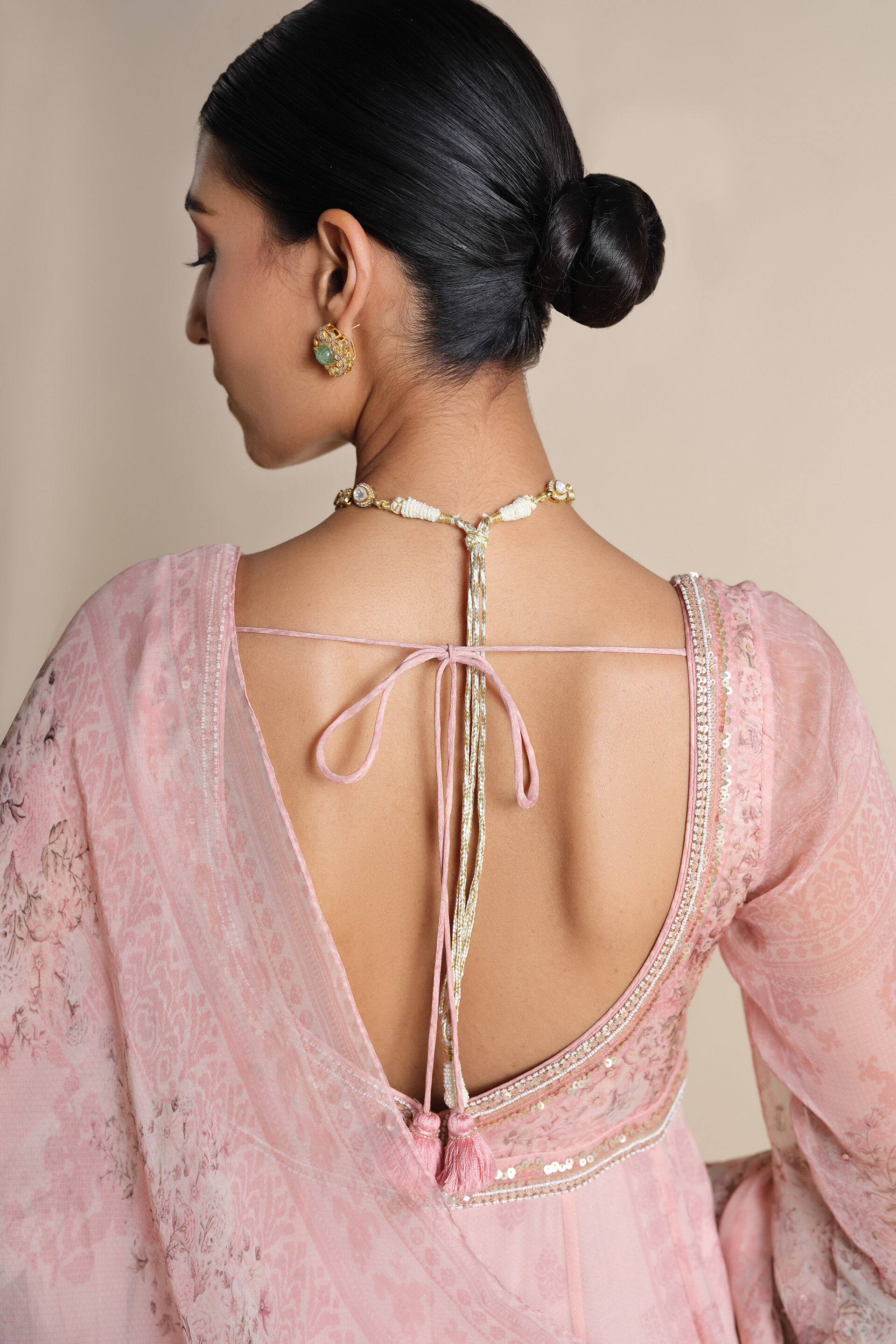 Aria Silk Anarkali Silk Set - Blush, Blush, image 7