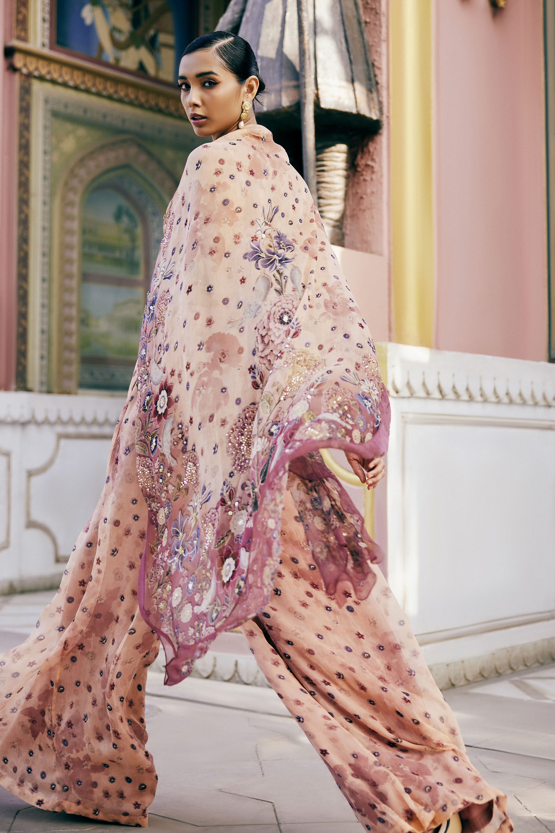 Nazaha Pant Set - Peach, Peach, image 9