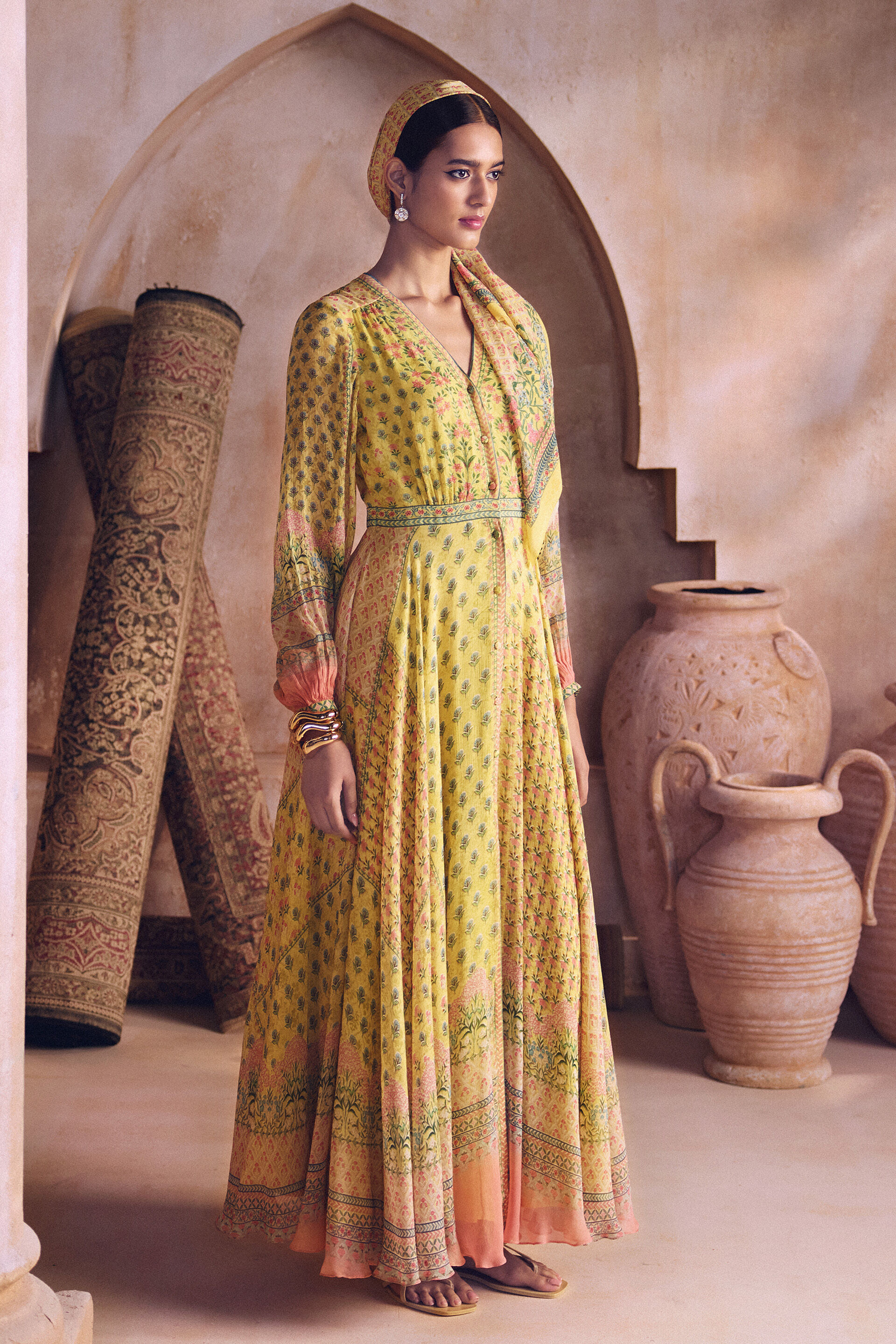 Anaya Kaftan - Yellow, Yellow, image 3
