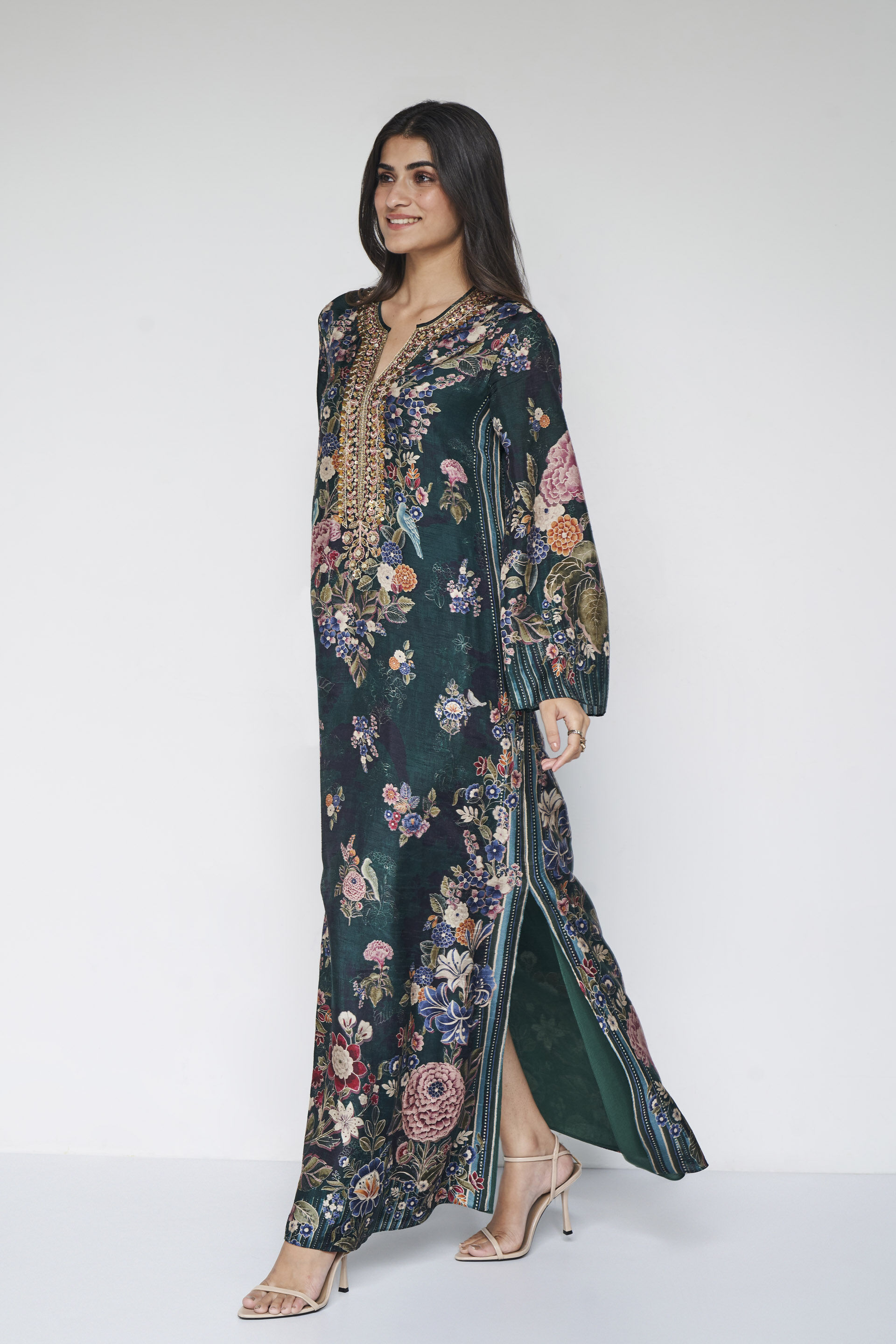 Gazala Kaftan - Green, Green, image 2