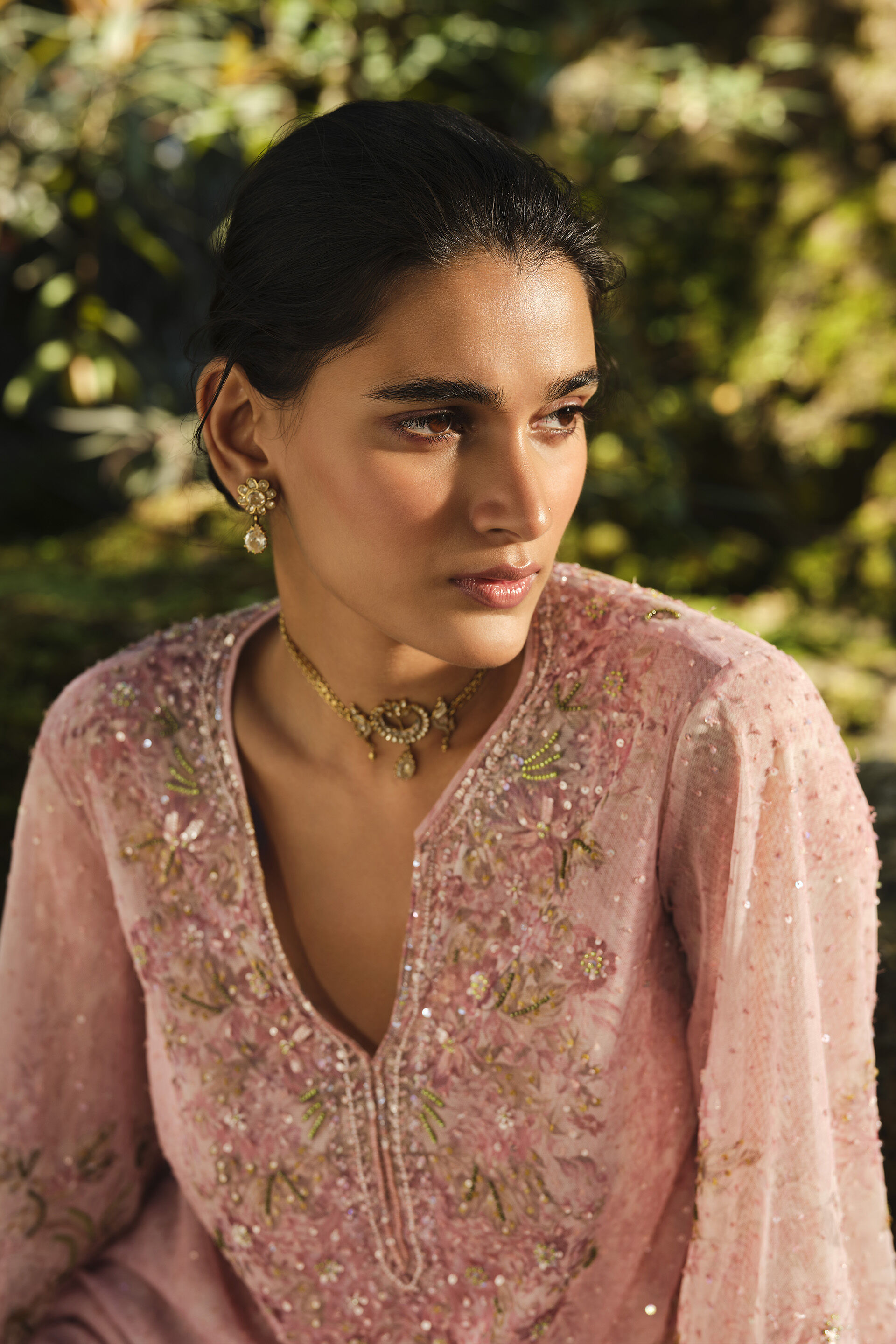 Silaam Printed Kaftan - Blush, Blush, image 5
