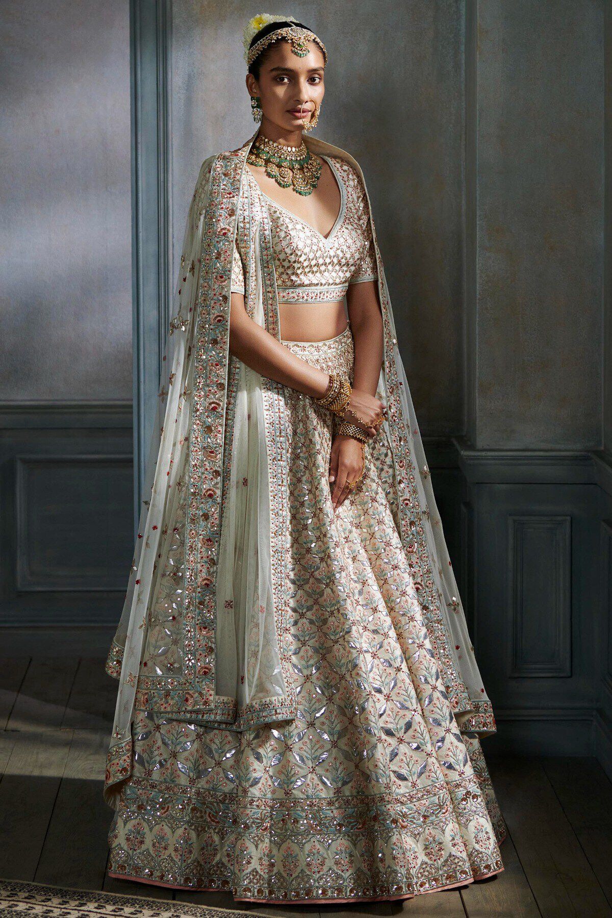 Srinithi Lehenga Set - Ivory