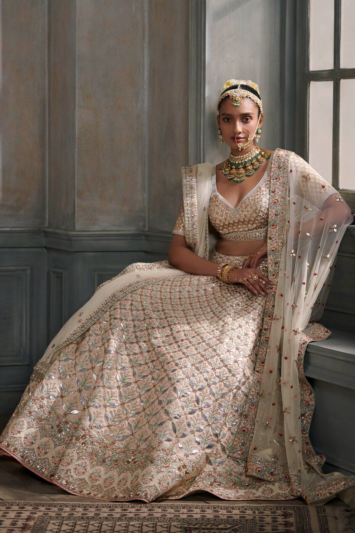 3 - Srinithi Lehenga Set &ndash; Ivory, image 3