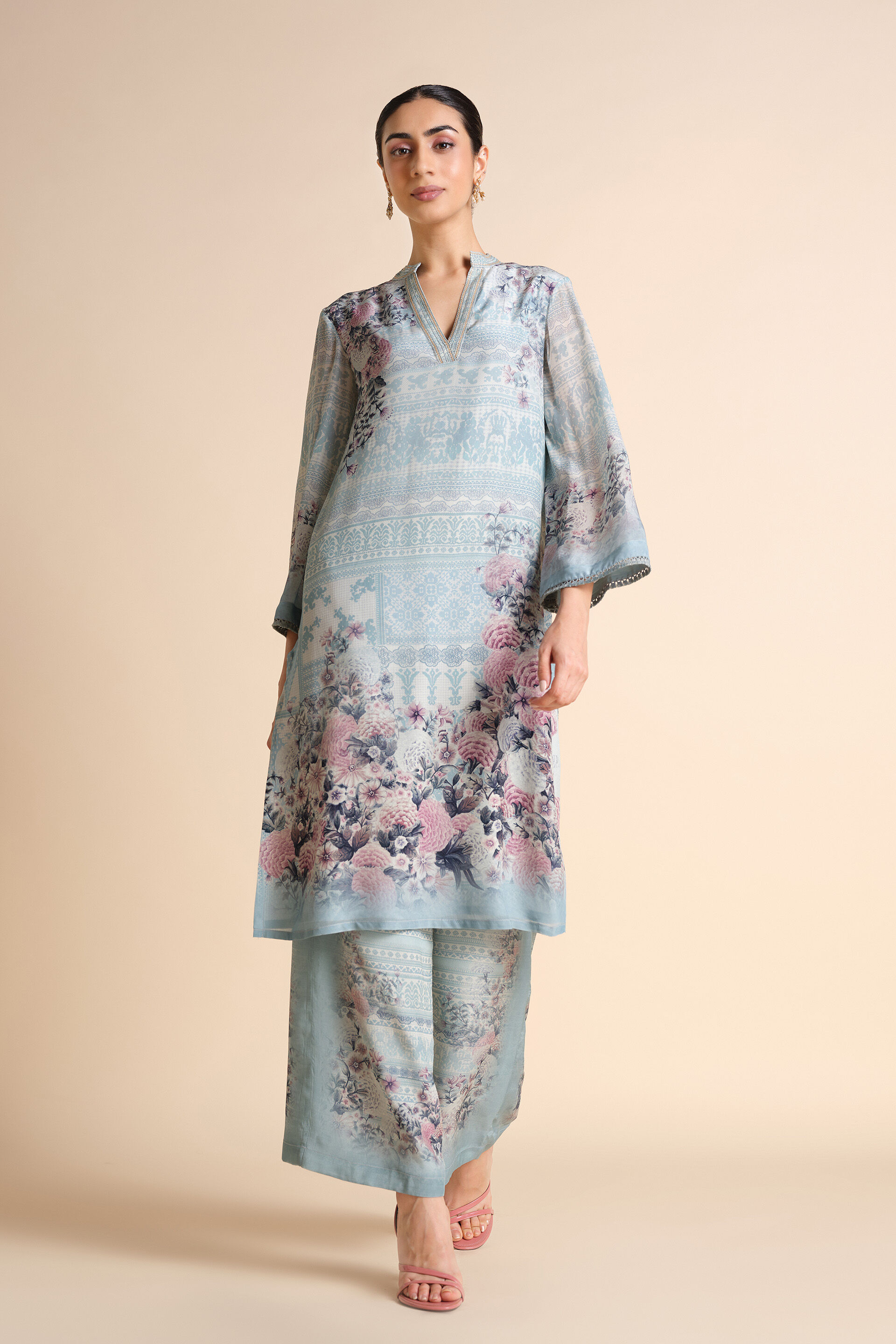 Vanisa Kurta Set - Powder Blue, Powder Blue, image 1