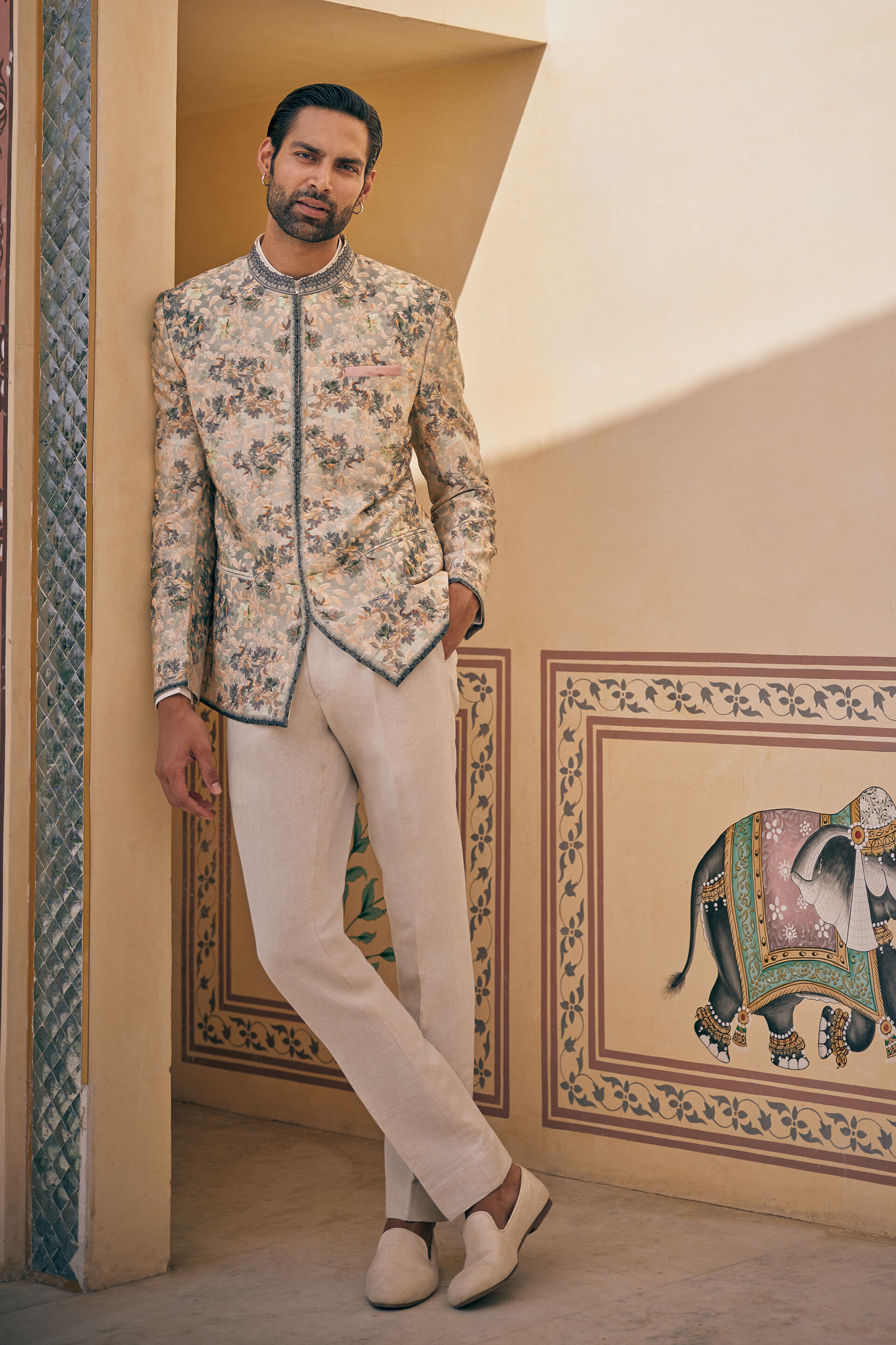 Udarsh Silk Bandhgala - Sage