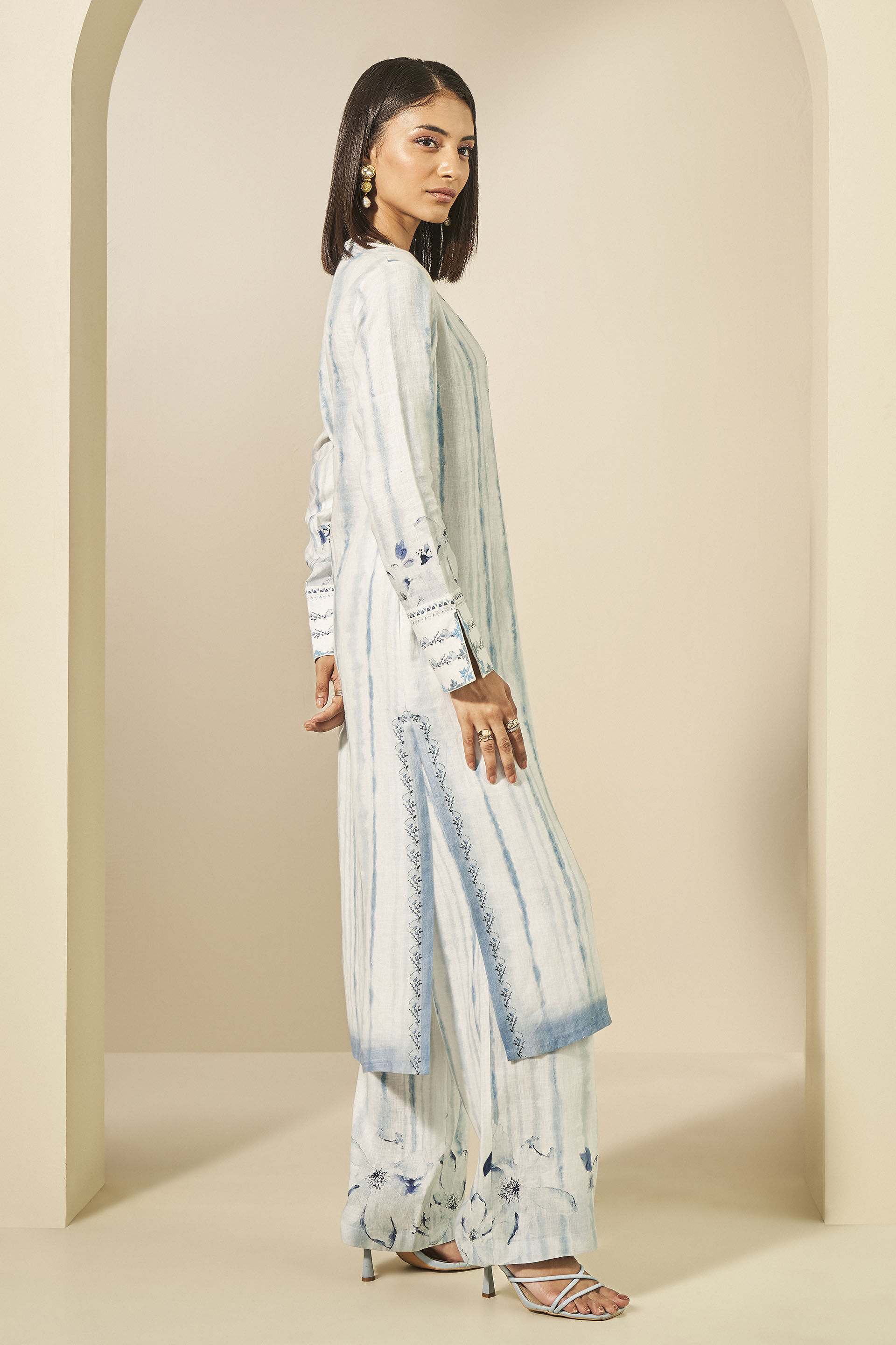 Kylo Hemp Kurta Set - Blue, Blue, image 2