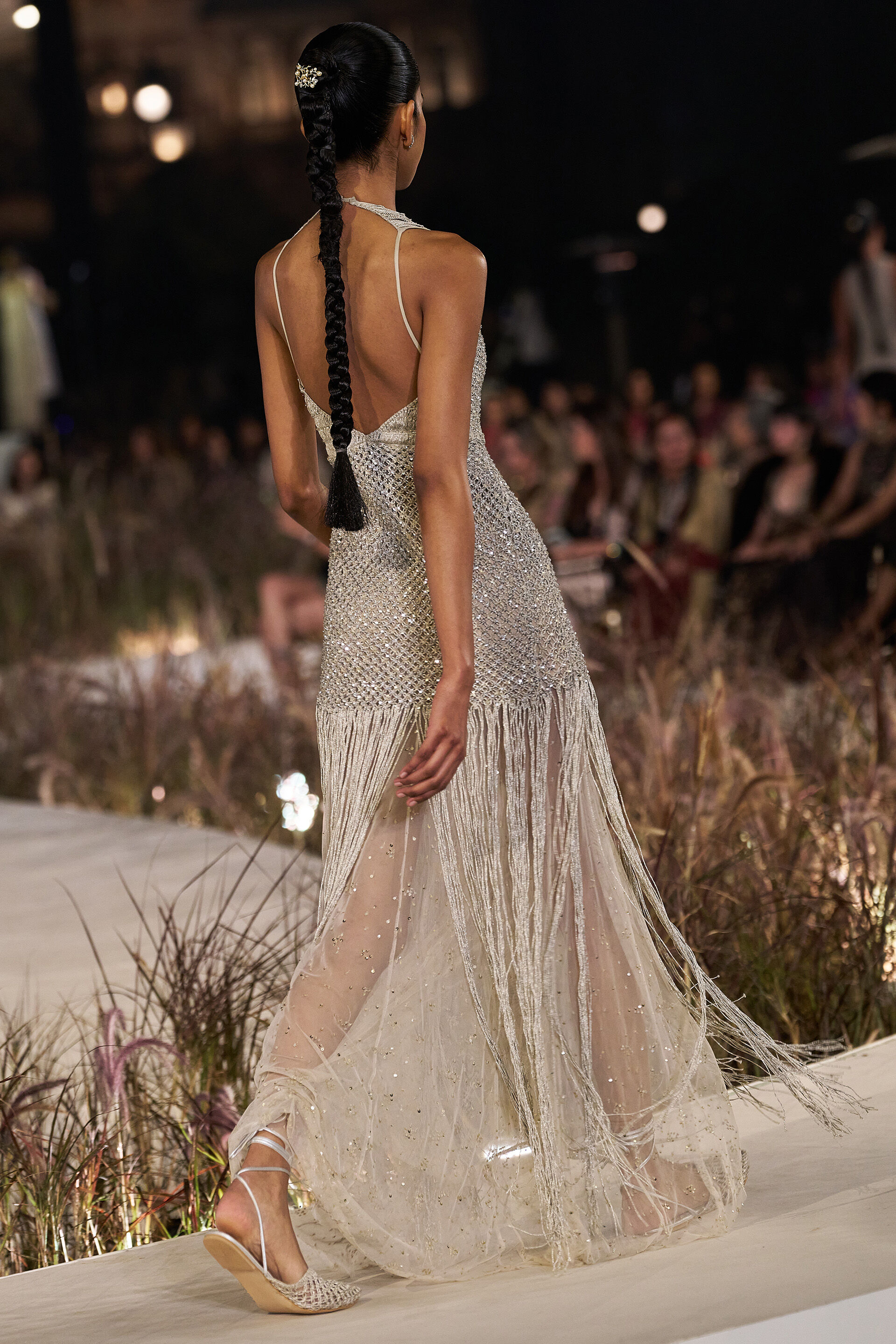 Zenebe Macrame Gown - Gold, Gold, image 2