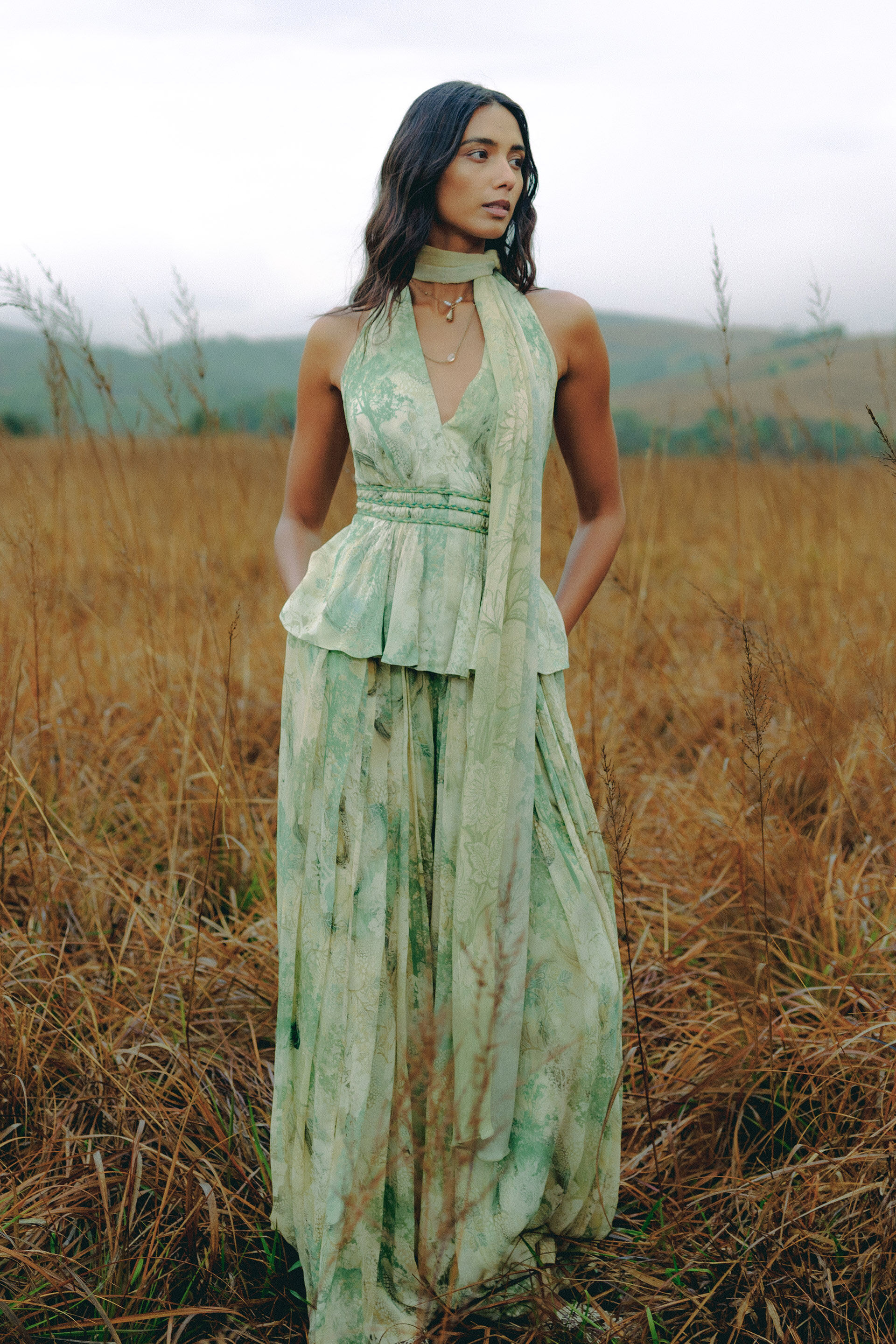 Sumi Bemberg Co-ord - Sage, Sage, image 1