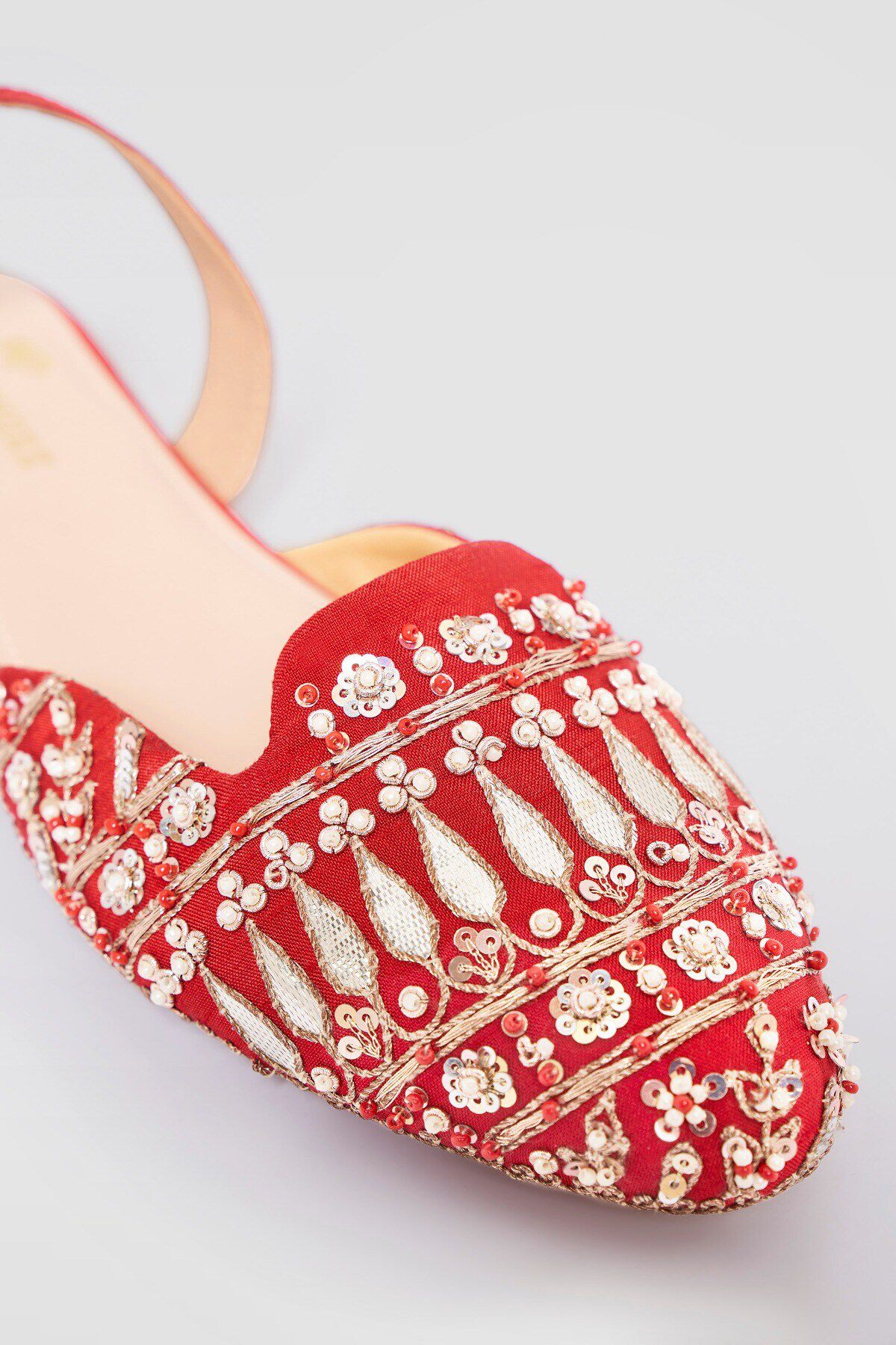 4 - Chinnar Sling-Back Mules - Red, image 4