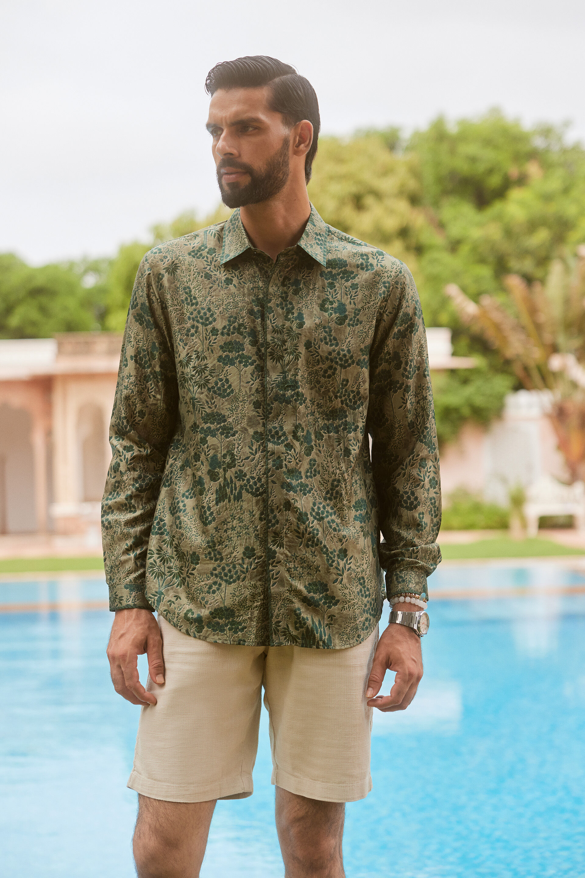 Ashvik Silk Shirt - Sage