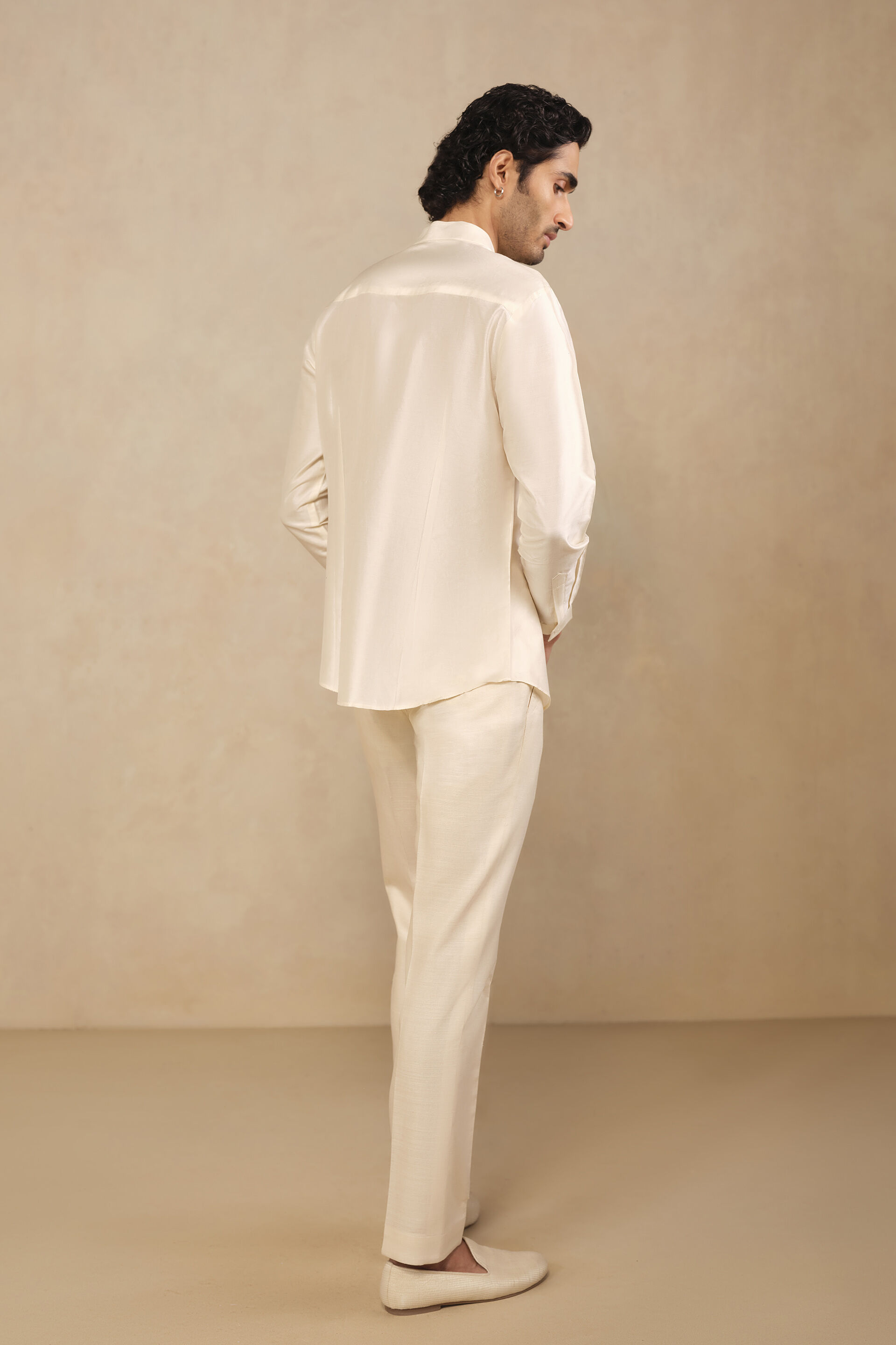 Adnan Silk Shirt - Cream