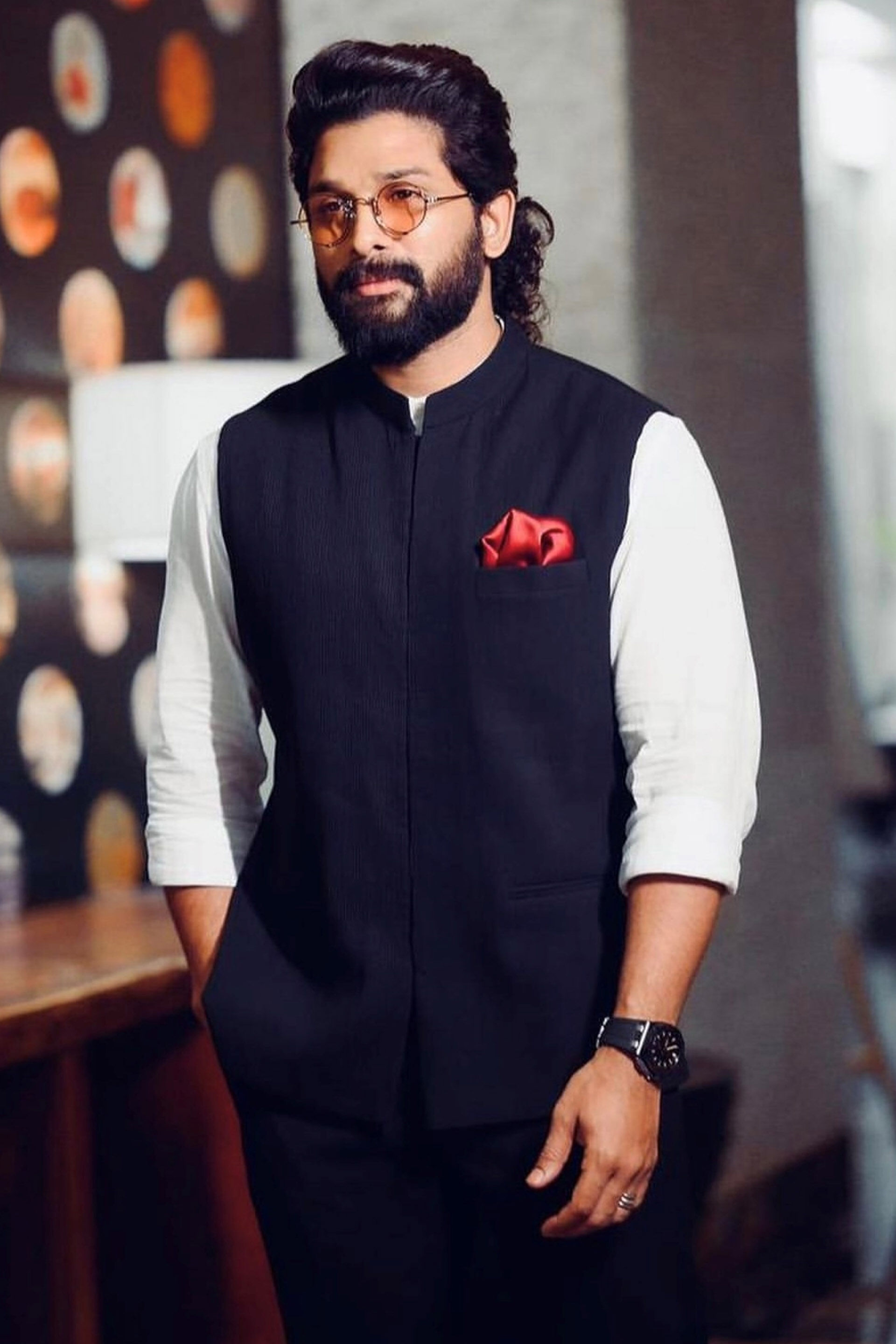 Akheel Nehru Jacket- Black, , image 1