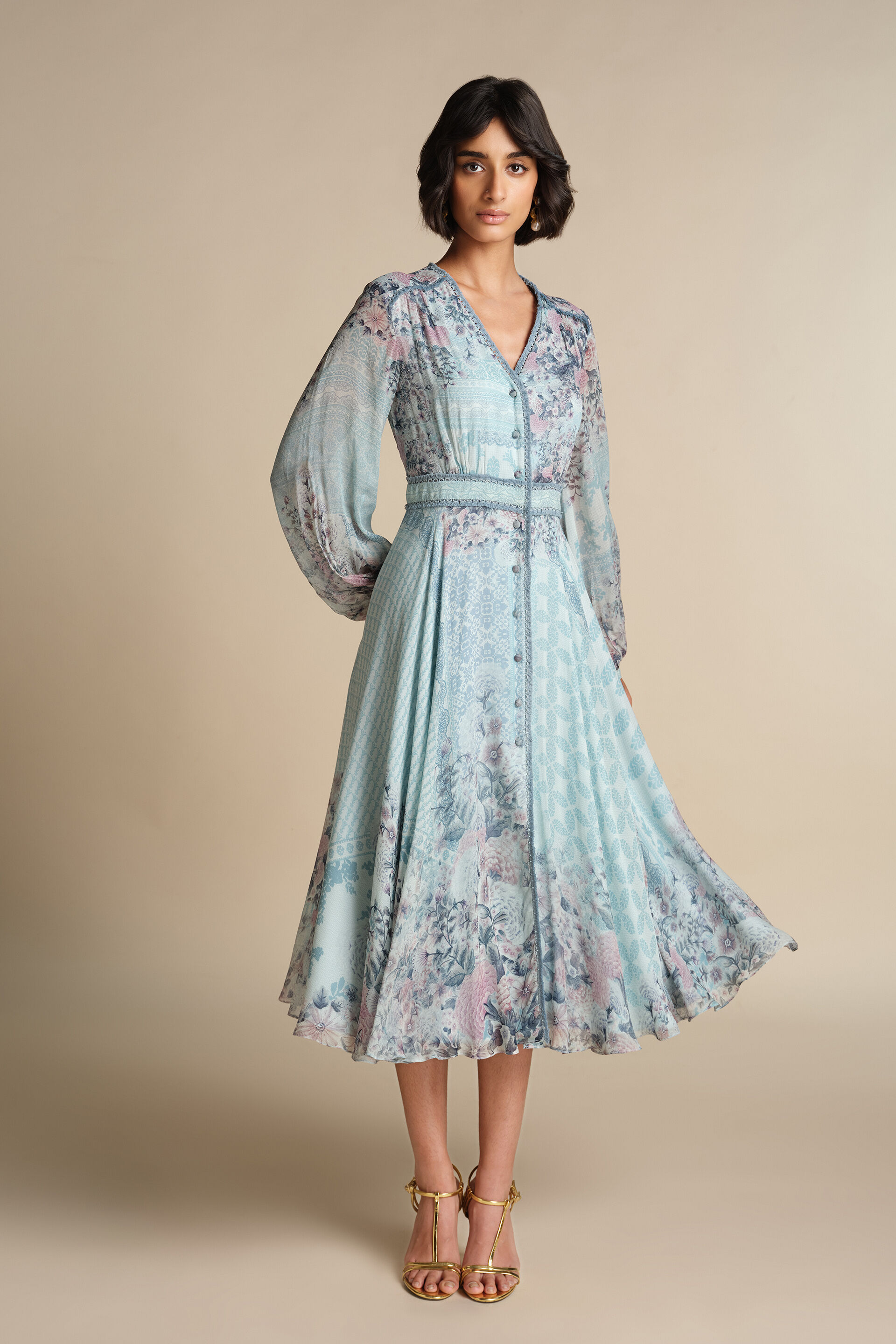 Damson Dress - Blue, Powder Blue, image 3