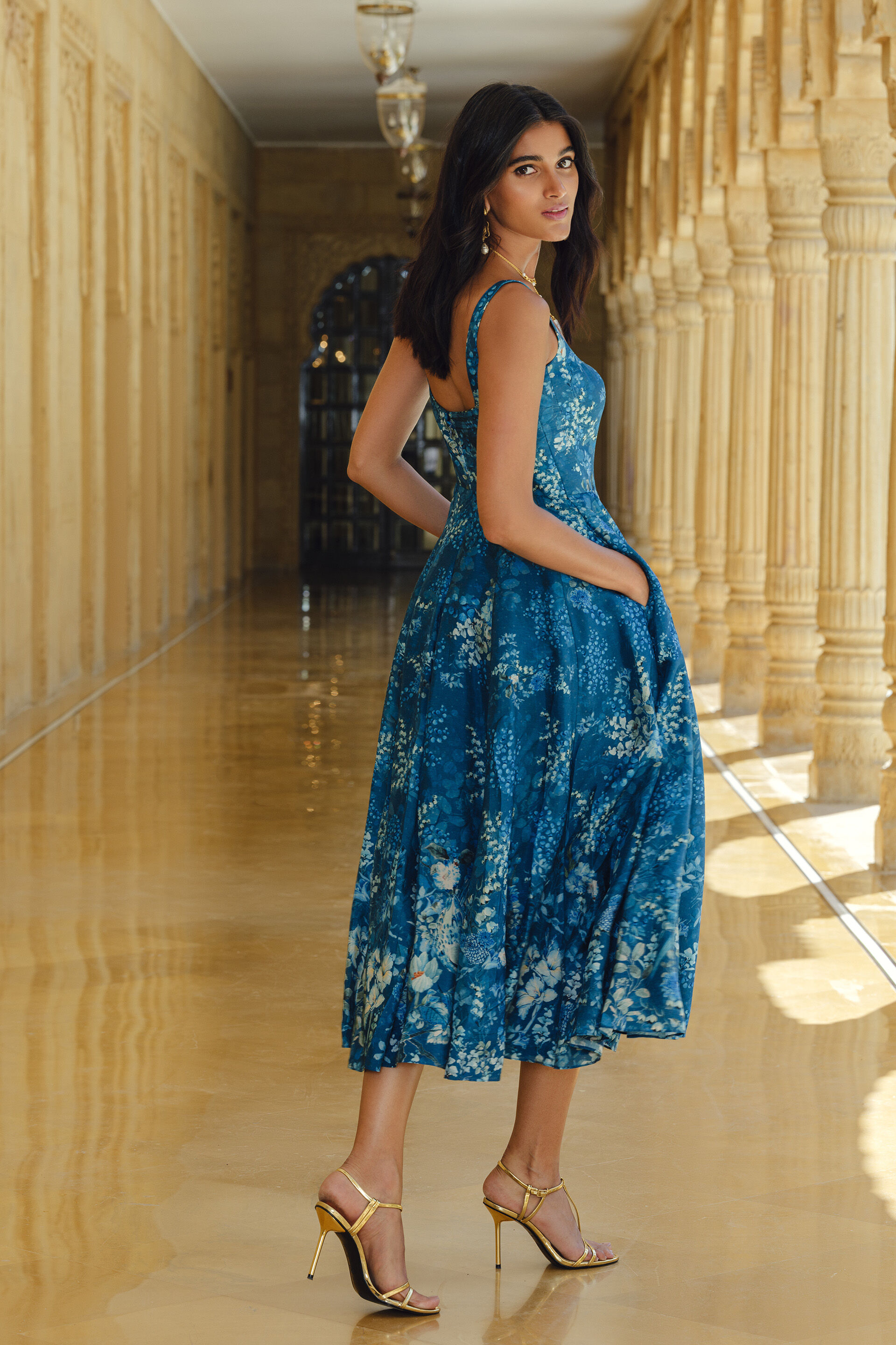 Twila Dress - Blue, Blue, image 3