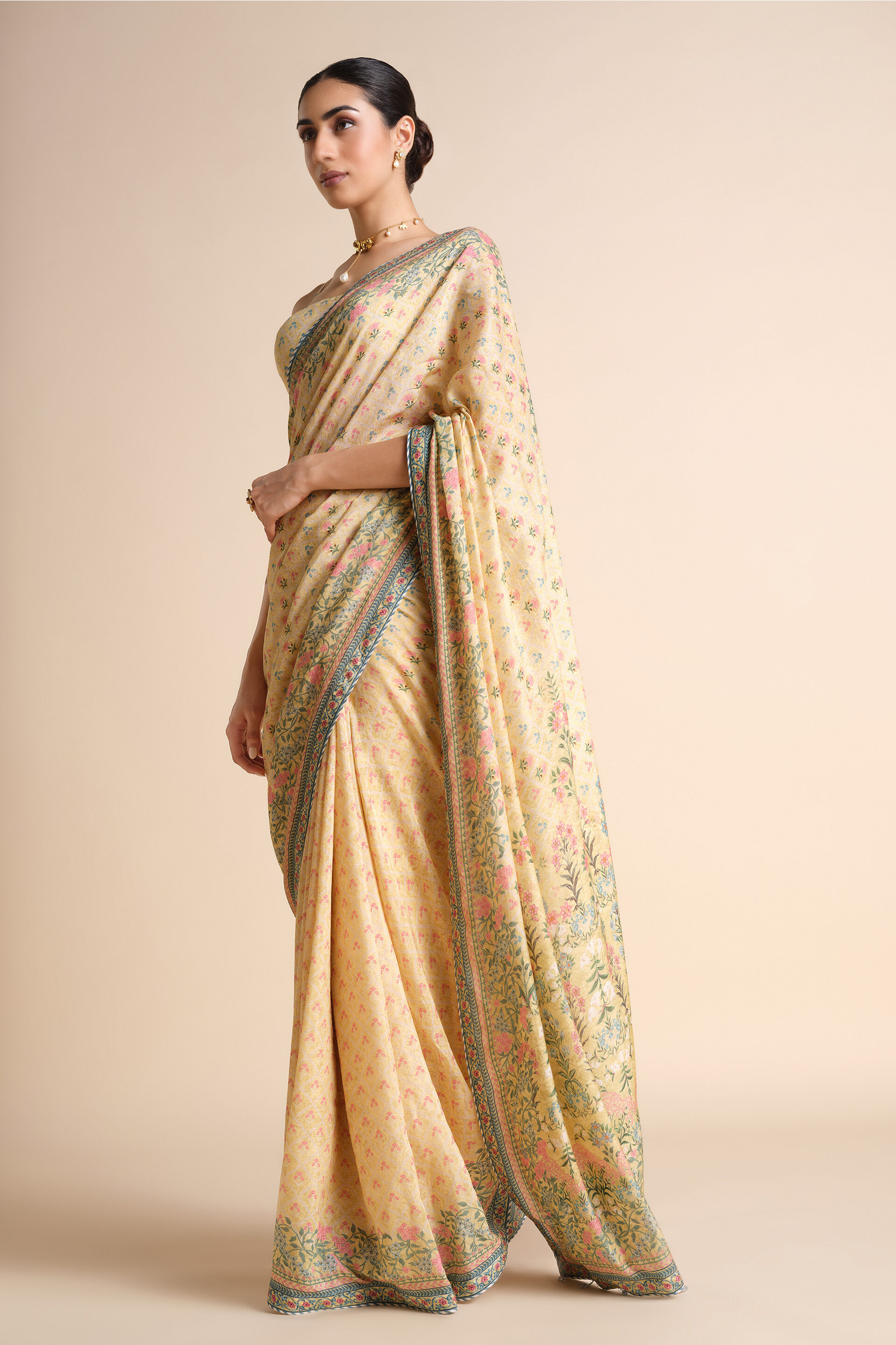 Meris Saree - Yellow, Yellow, image 3