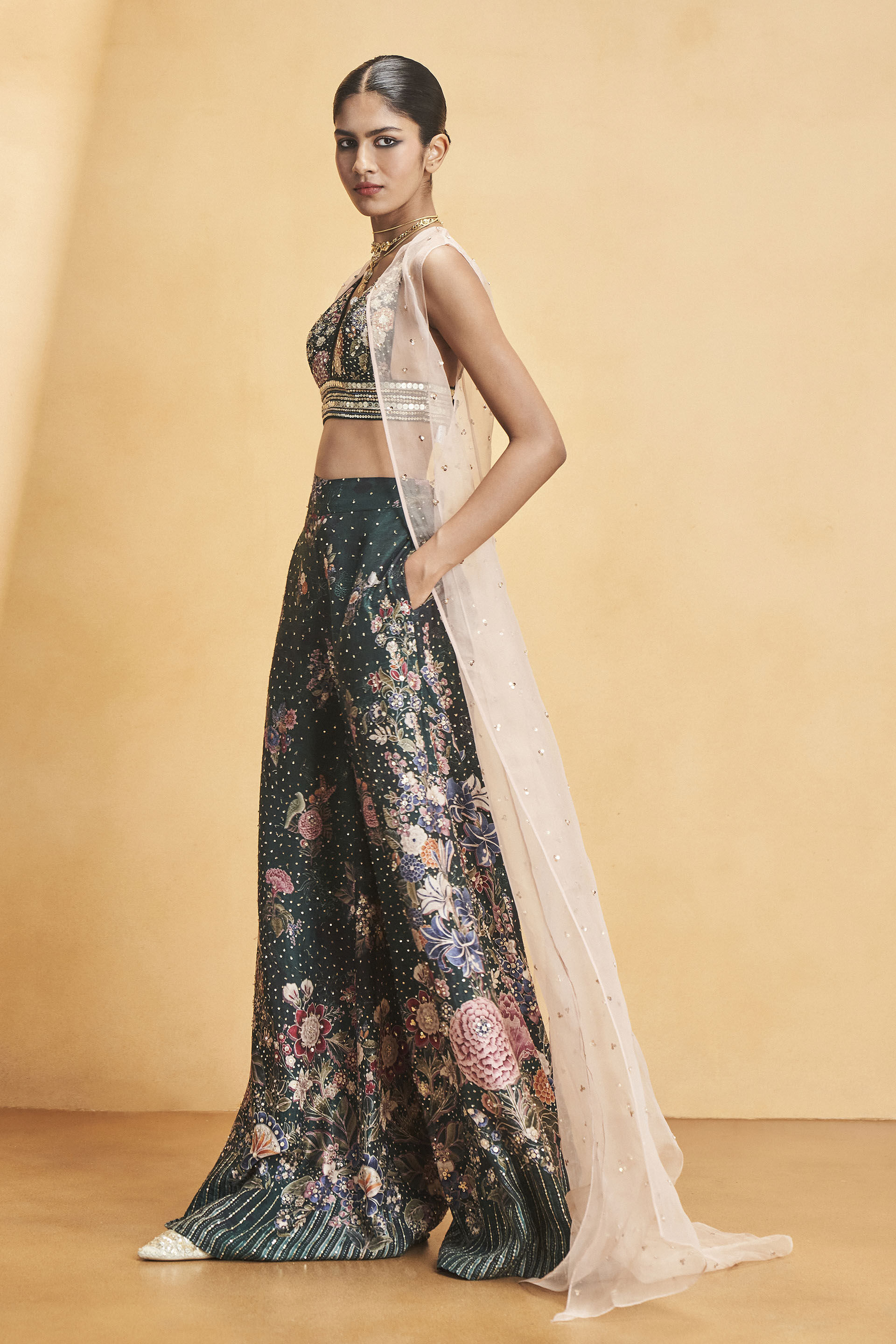 Gleam Of The Forest Silk Cape - Blush, Blush, image 2