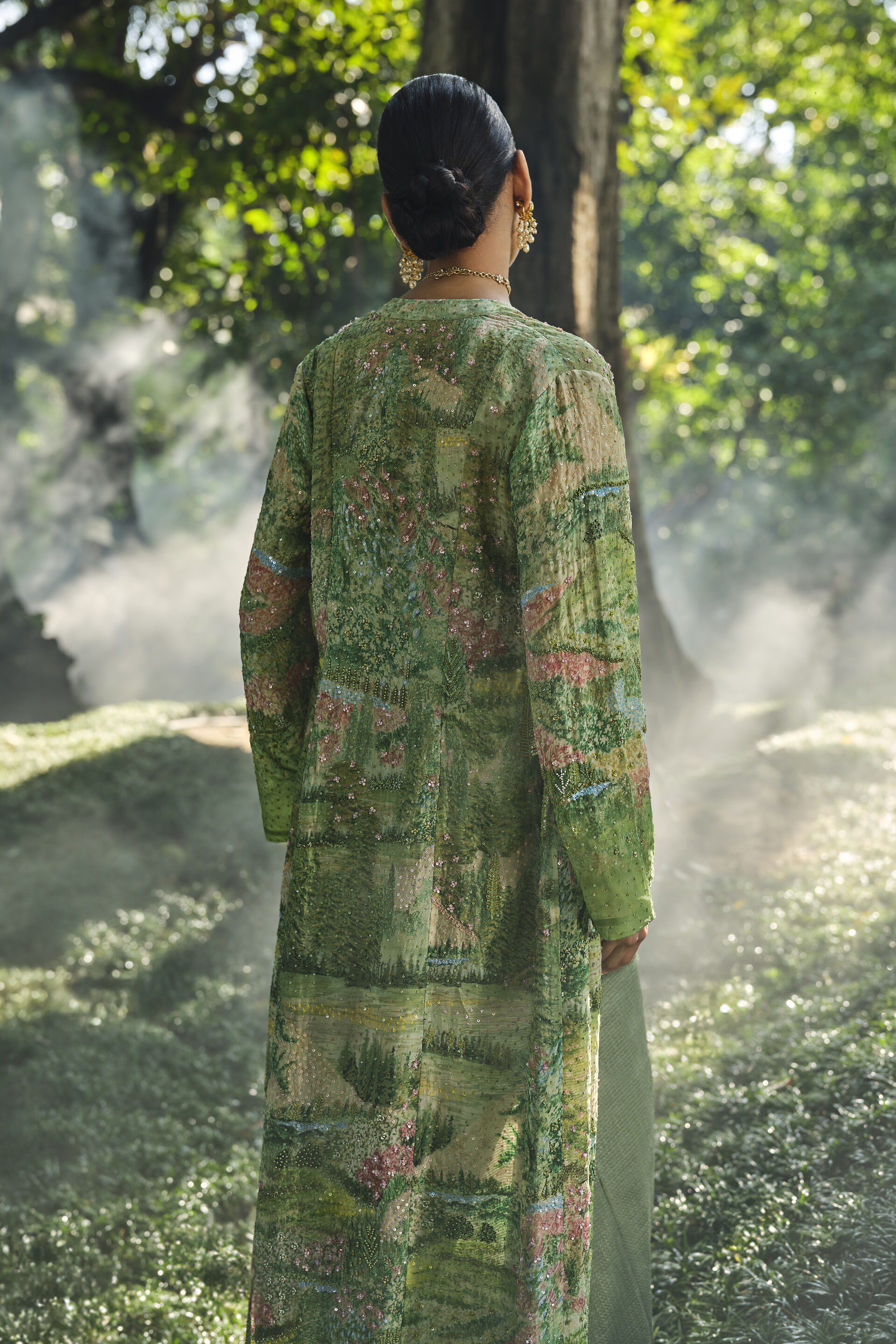 The Liveforest Embroidered Jacket Set - Sage, Sage, image 5