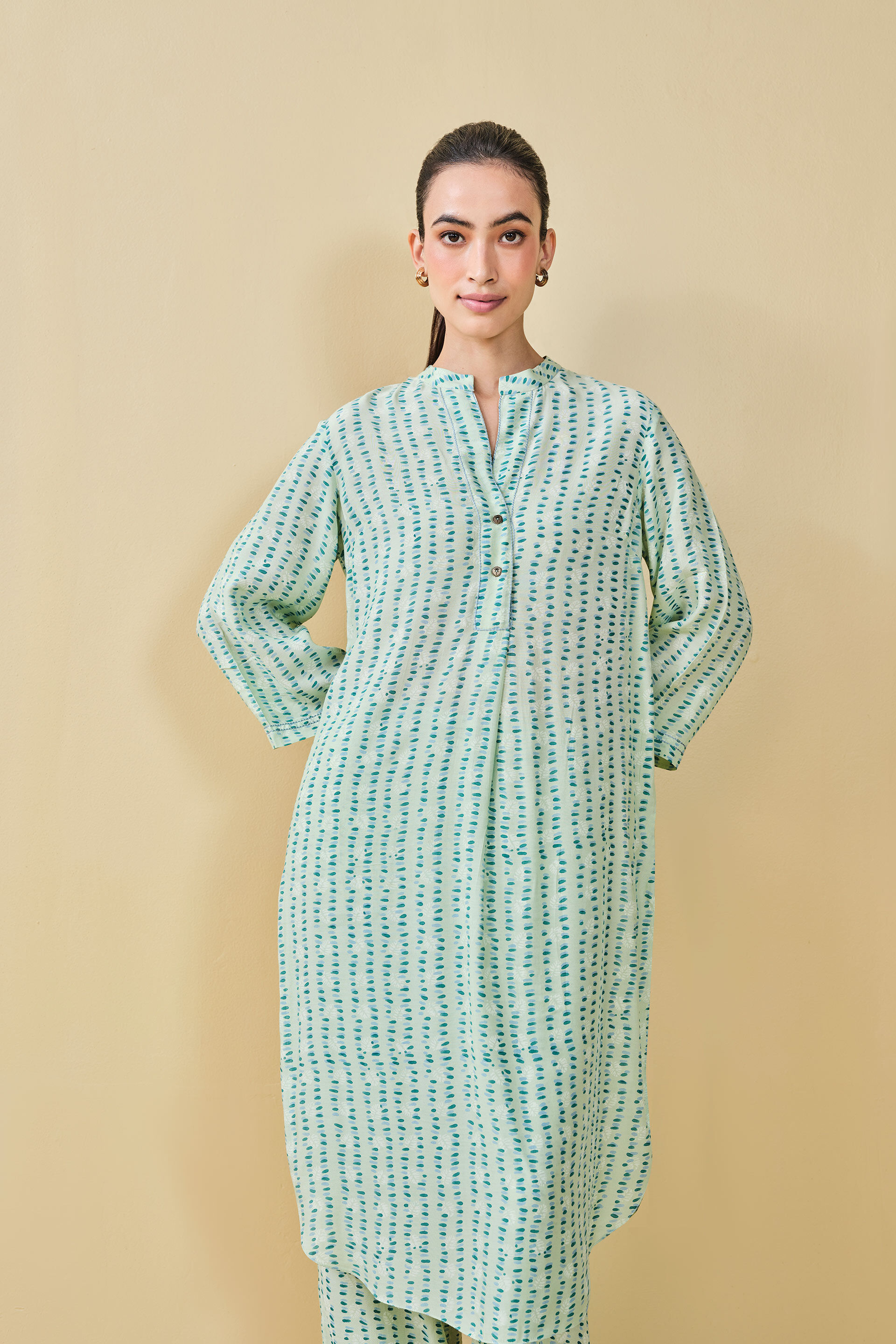 Grove Hand-block Printed Coord  - Sage, Sage, image 7