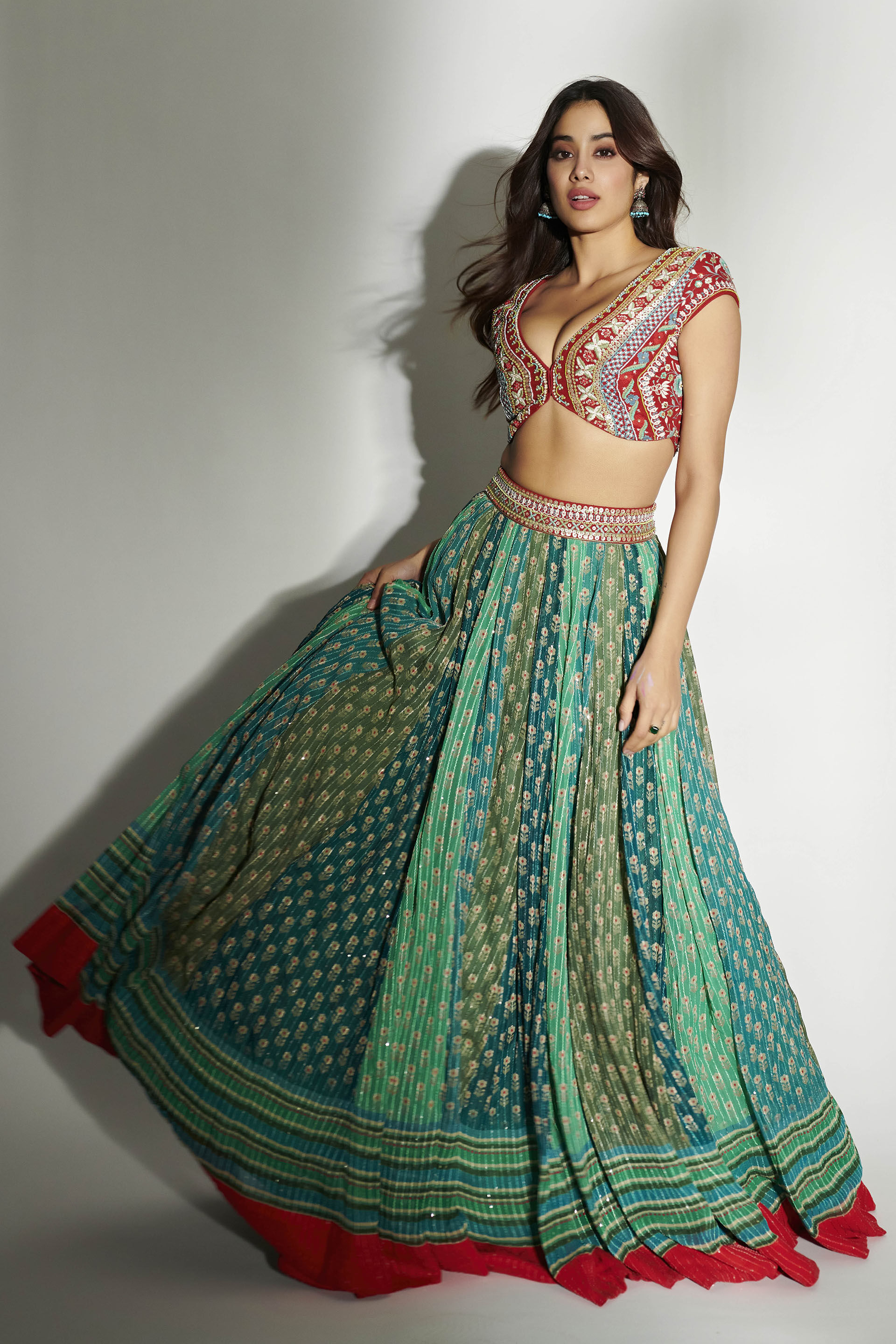 Kavi Lehenga - Sage, , image 2