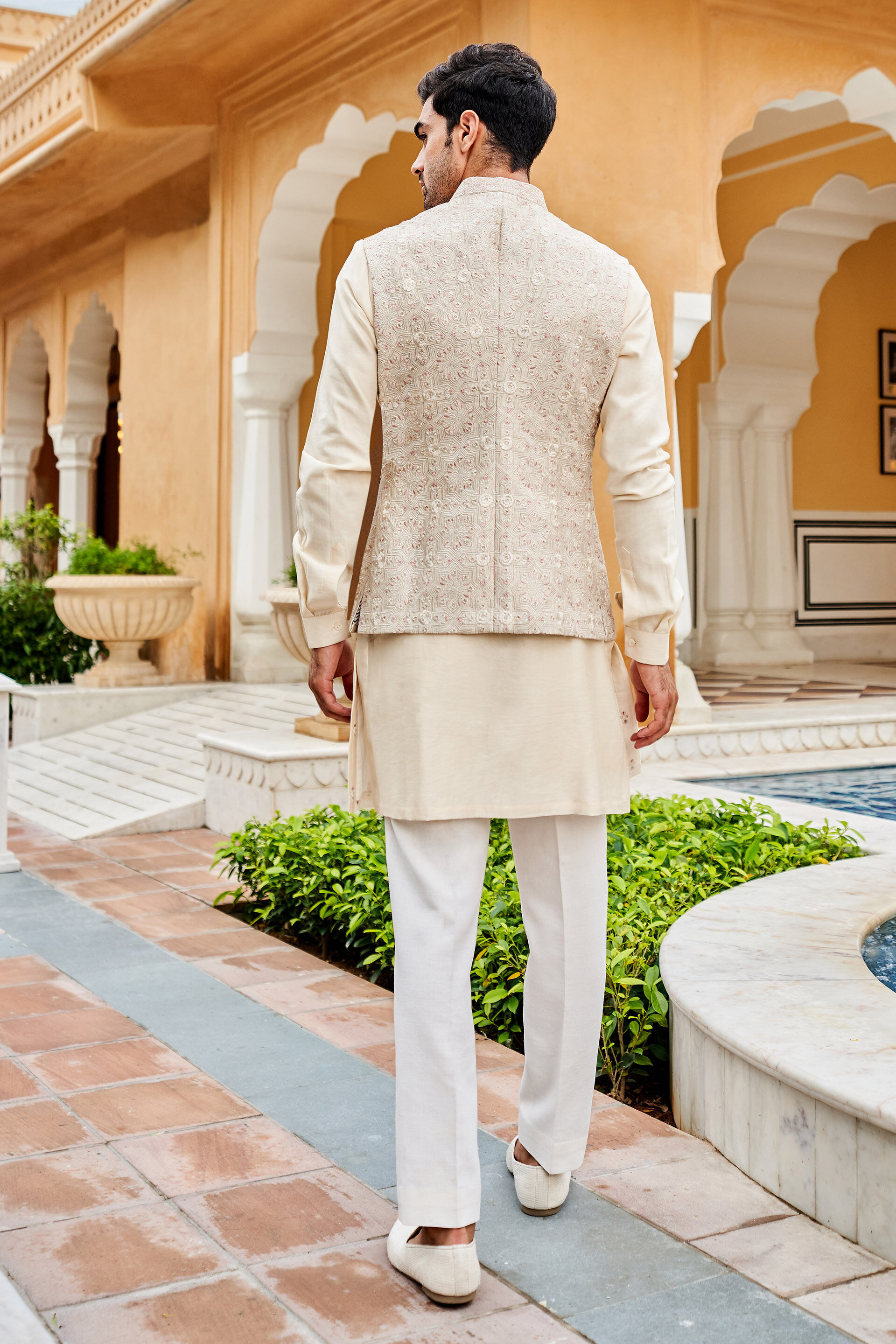 Gaith Nehru Jacket - Off White, Off White, image 3
