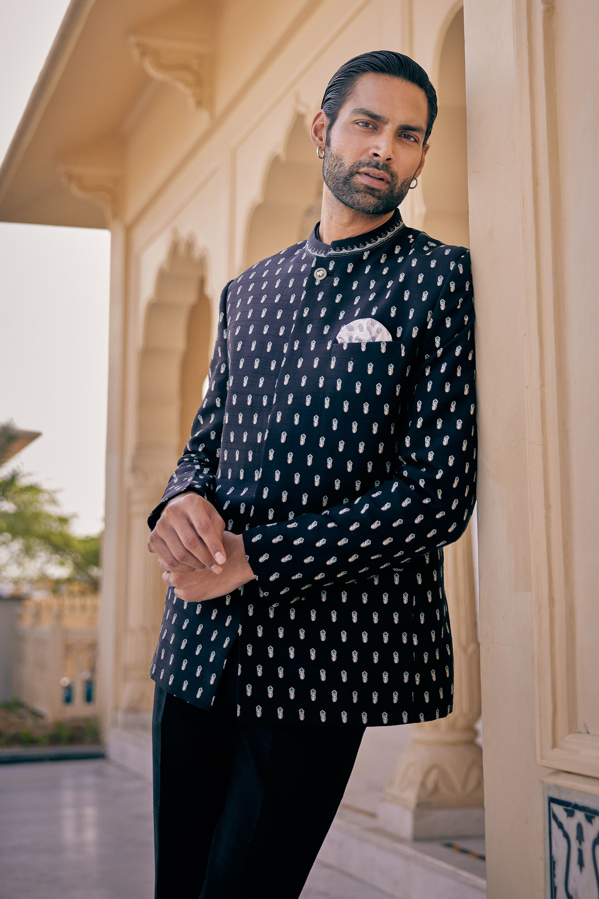 Ritam Silk Bandhagala - Black, Black, image 5