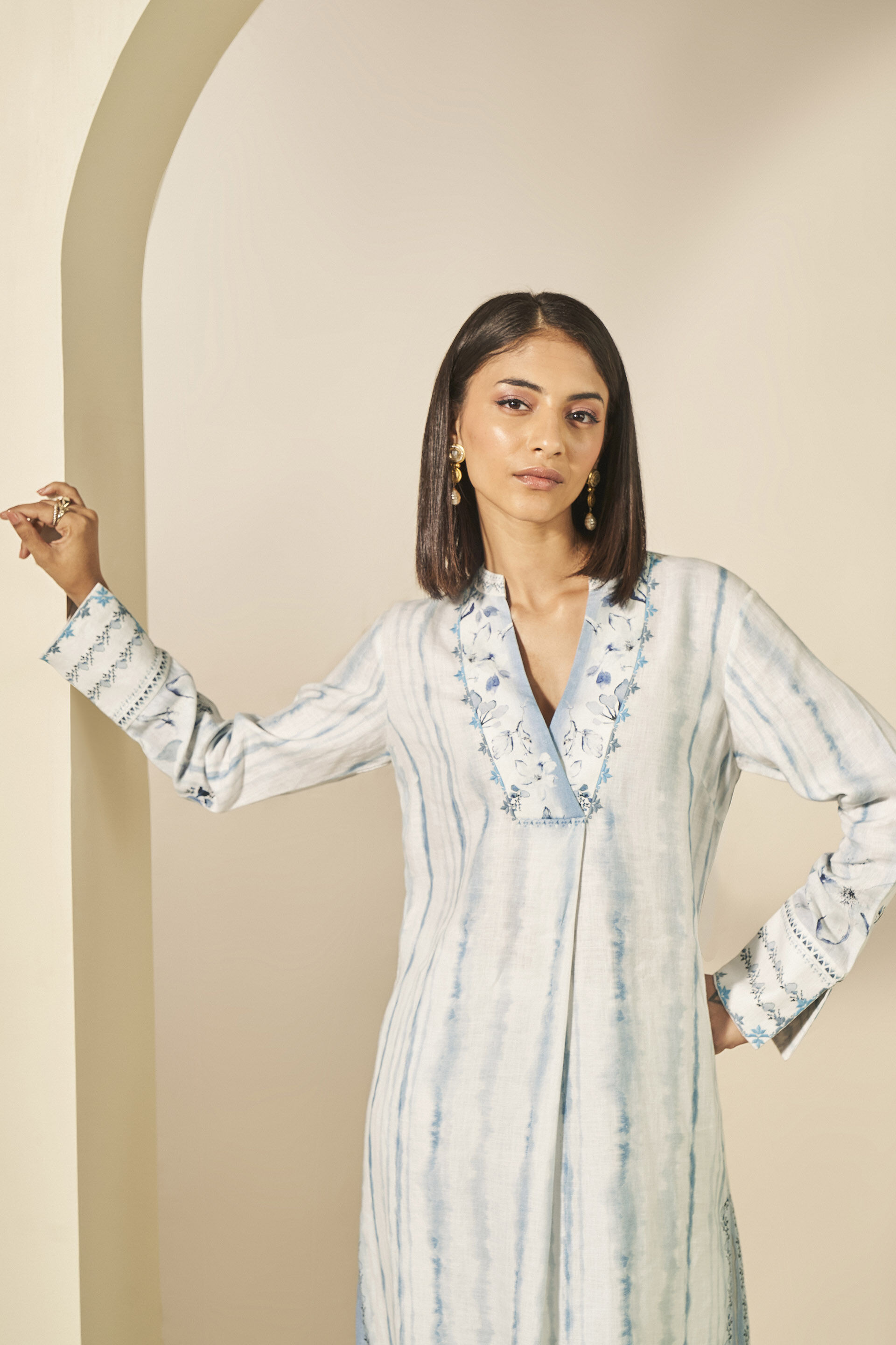 Kylo Hemp Kurta Set - Blue, Blue, image 5