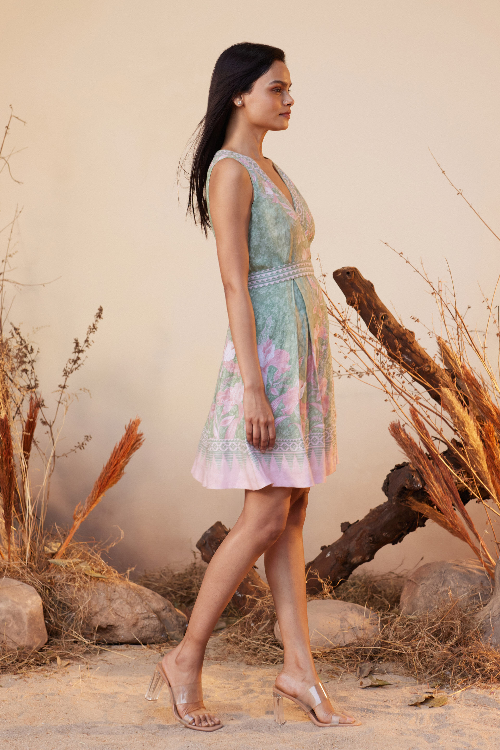 Floriana Dress - Sage, Sage, image 2