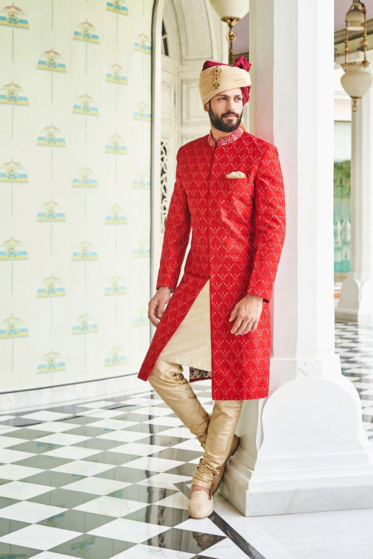 Red sherwani new arrivals