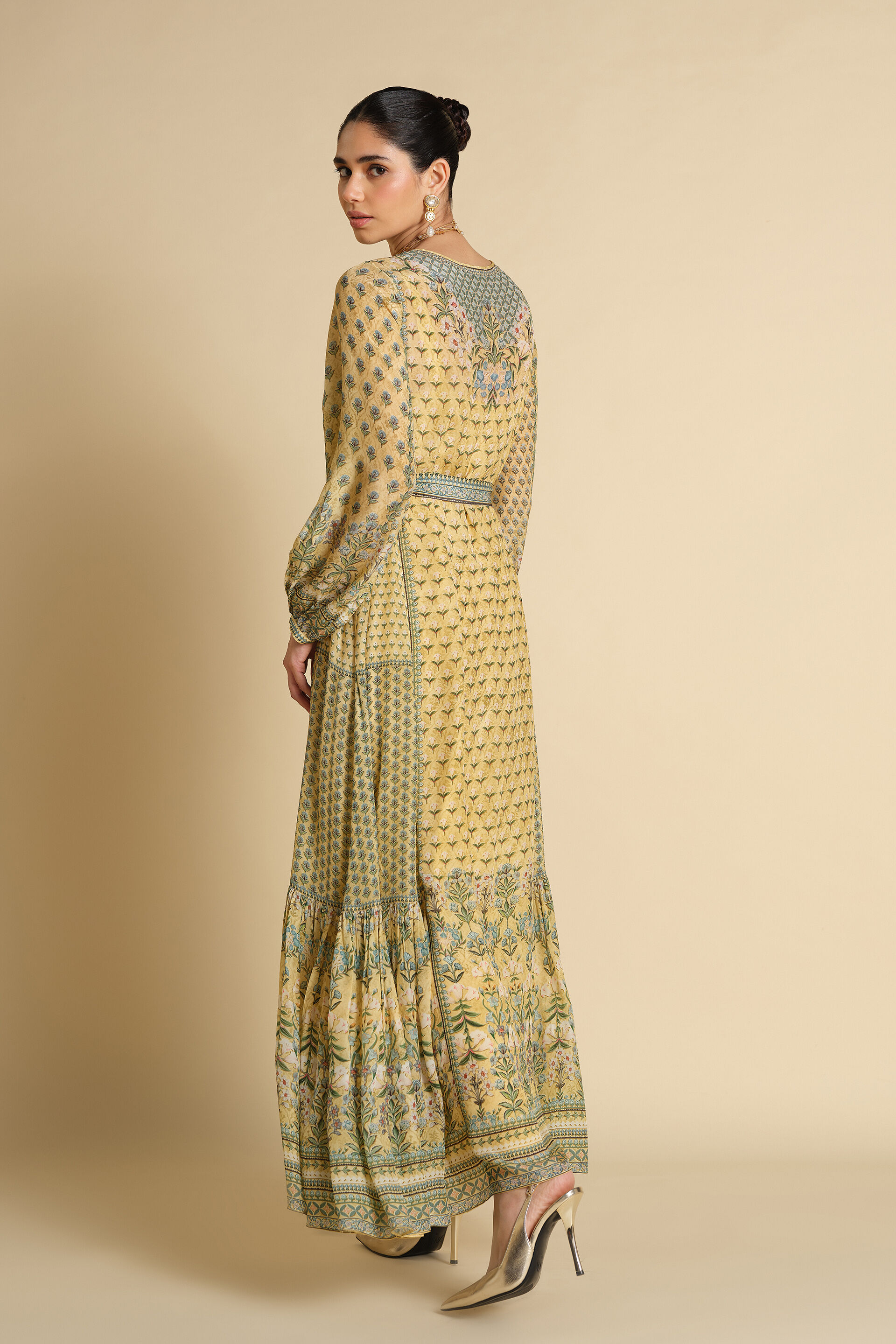 Azhaki Printed Kaftan - Yellow, Yellow, image 2