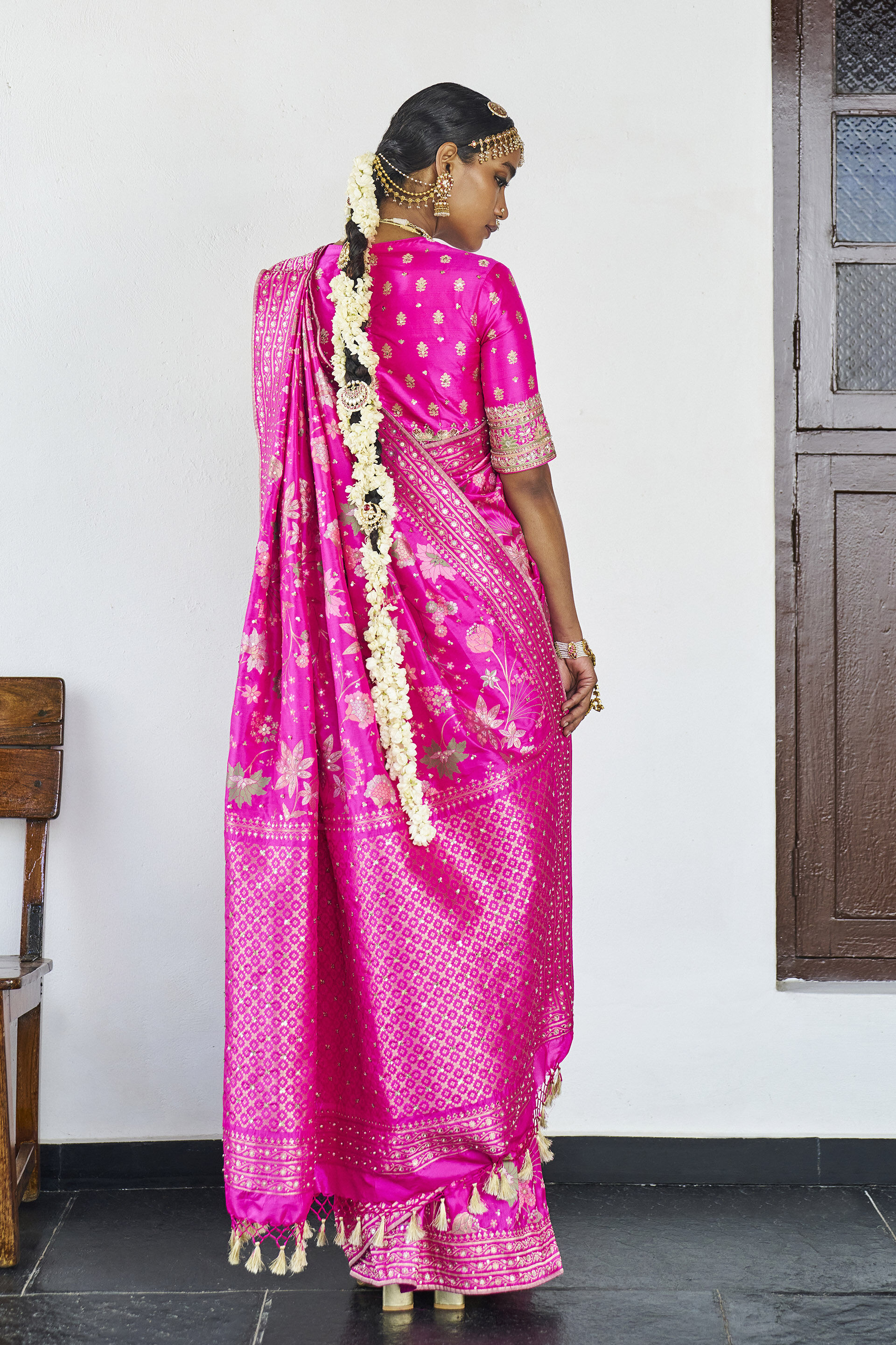 Sringara Benarasi Silk Saree - Pink