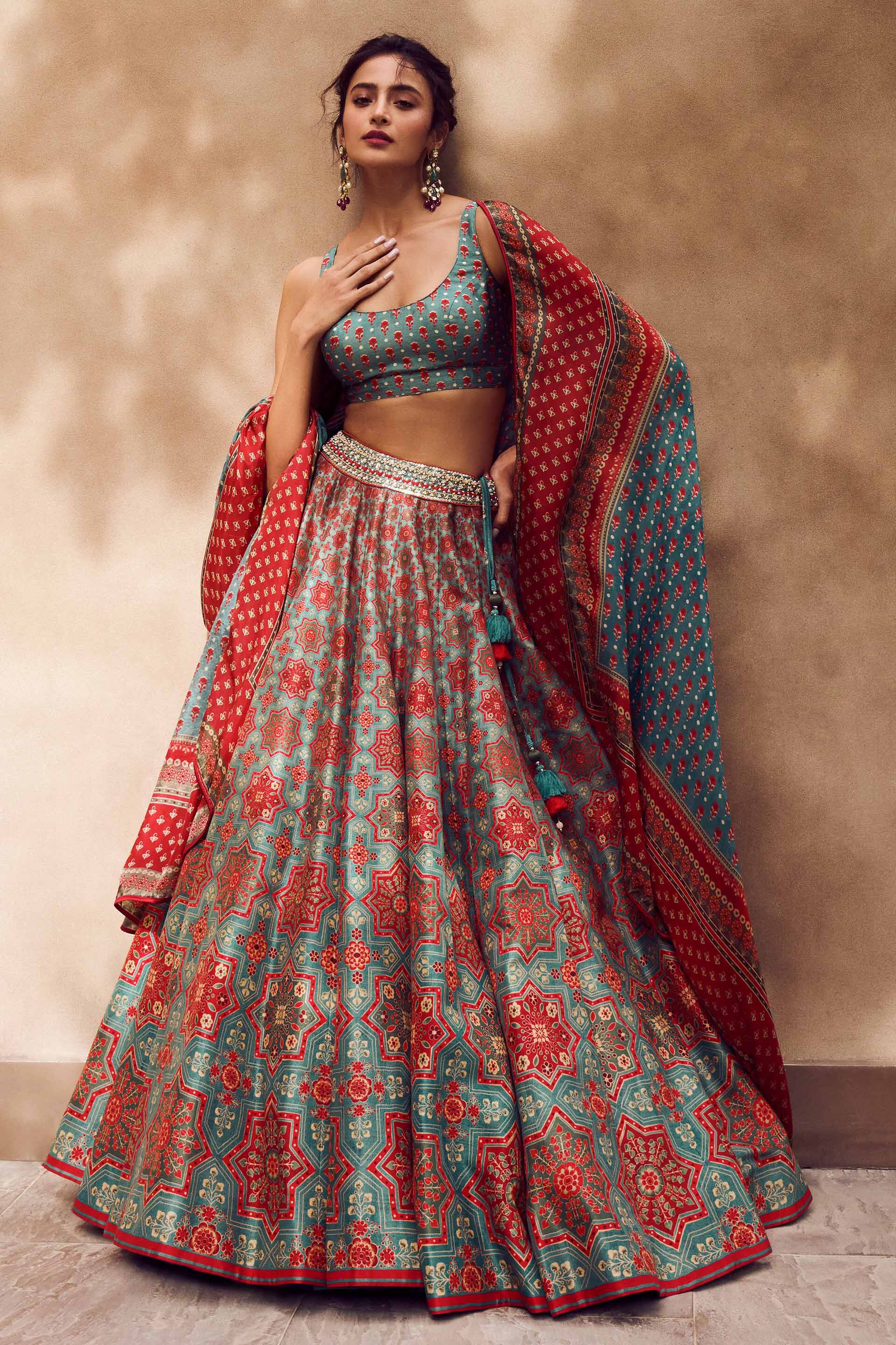 Mayai Lehenga - Blue, Blue, image 2