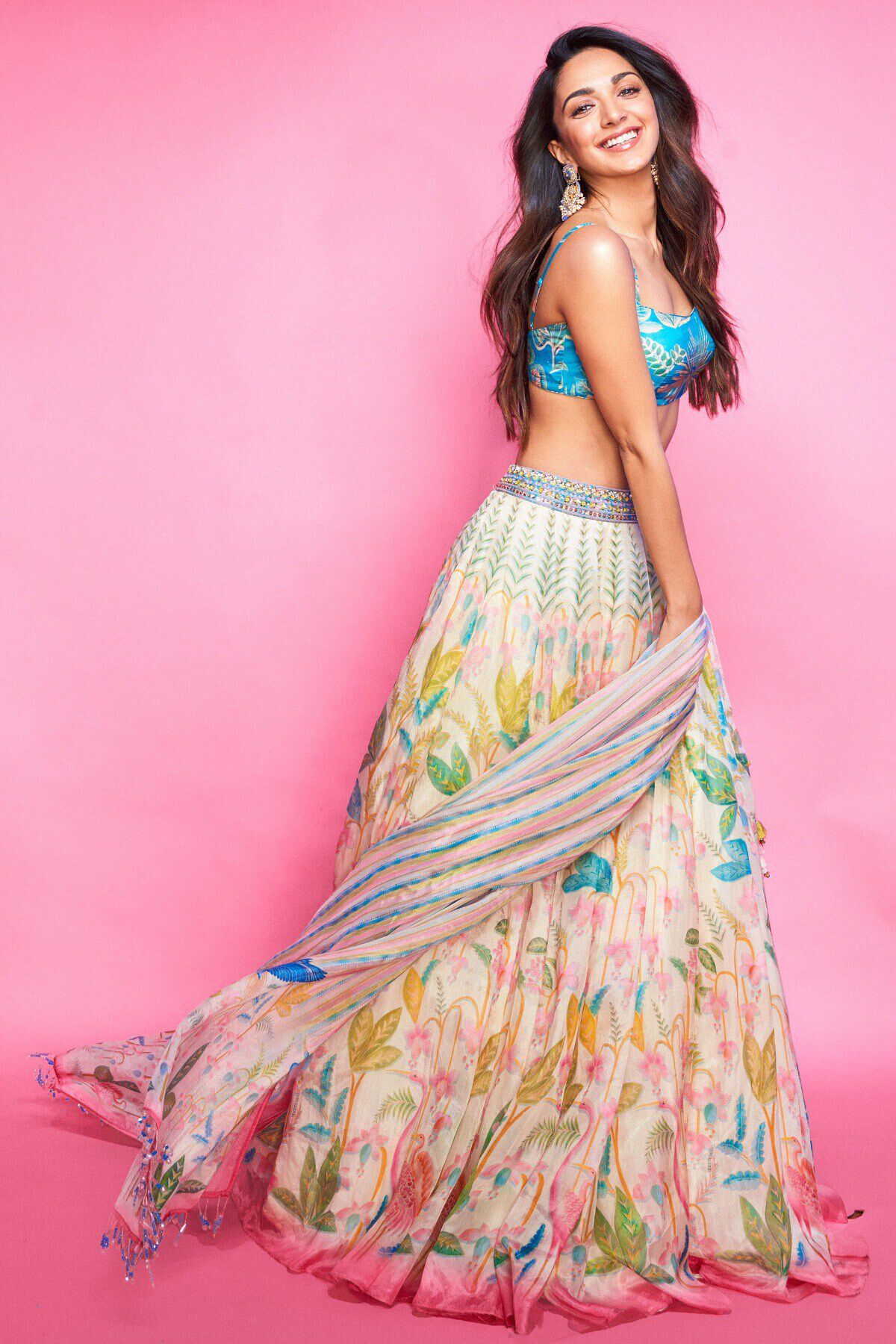 2 - Flamingo Paradise Lehenga Set - Natural, image 2